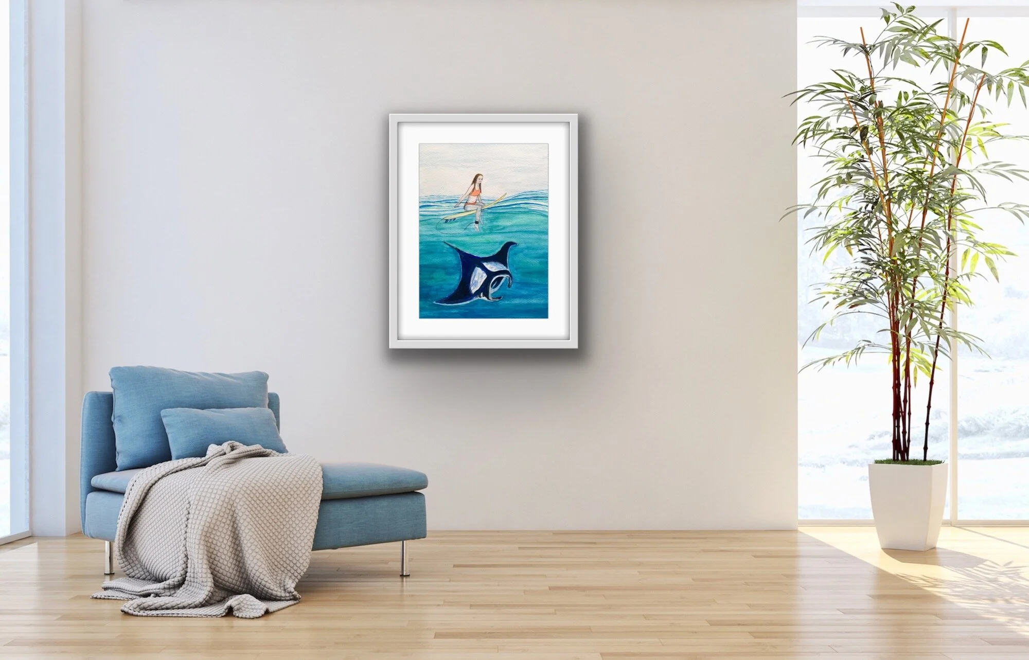 Sharing the Surf Manta Ray wall art 8.JPG