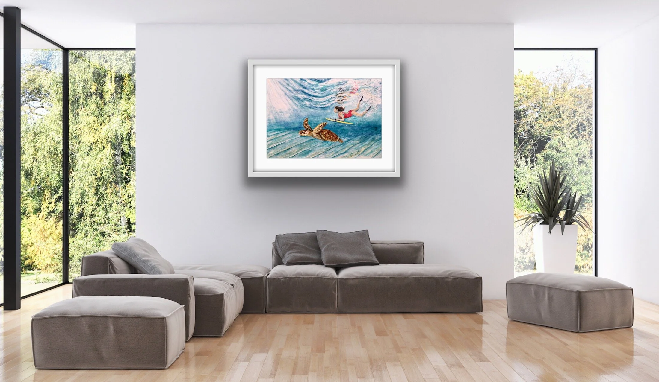 Sharing the Surf Green Turtle wall art 7.JPG