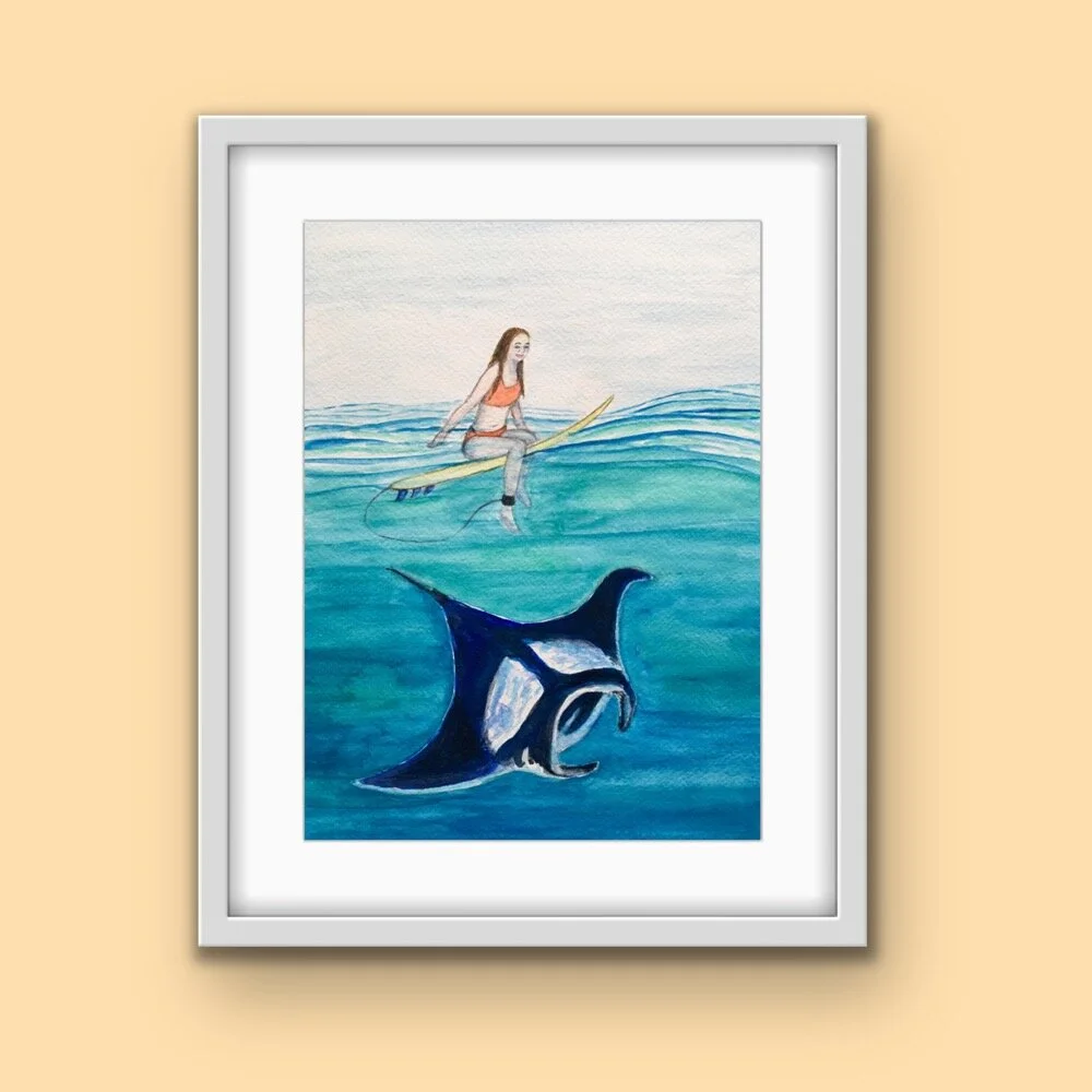 Sharing the Surf Manta Ray wall art 4.JPG
