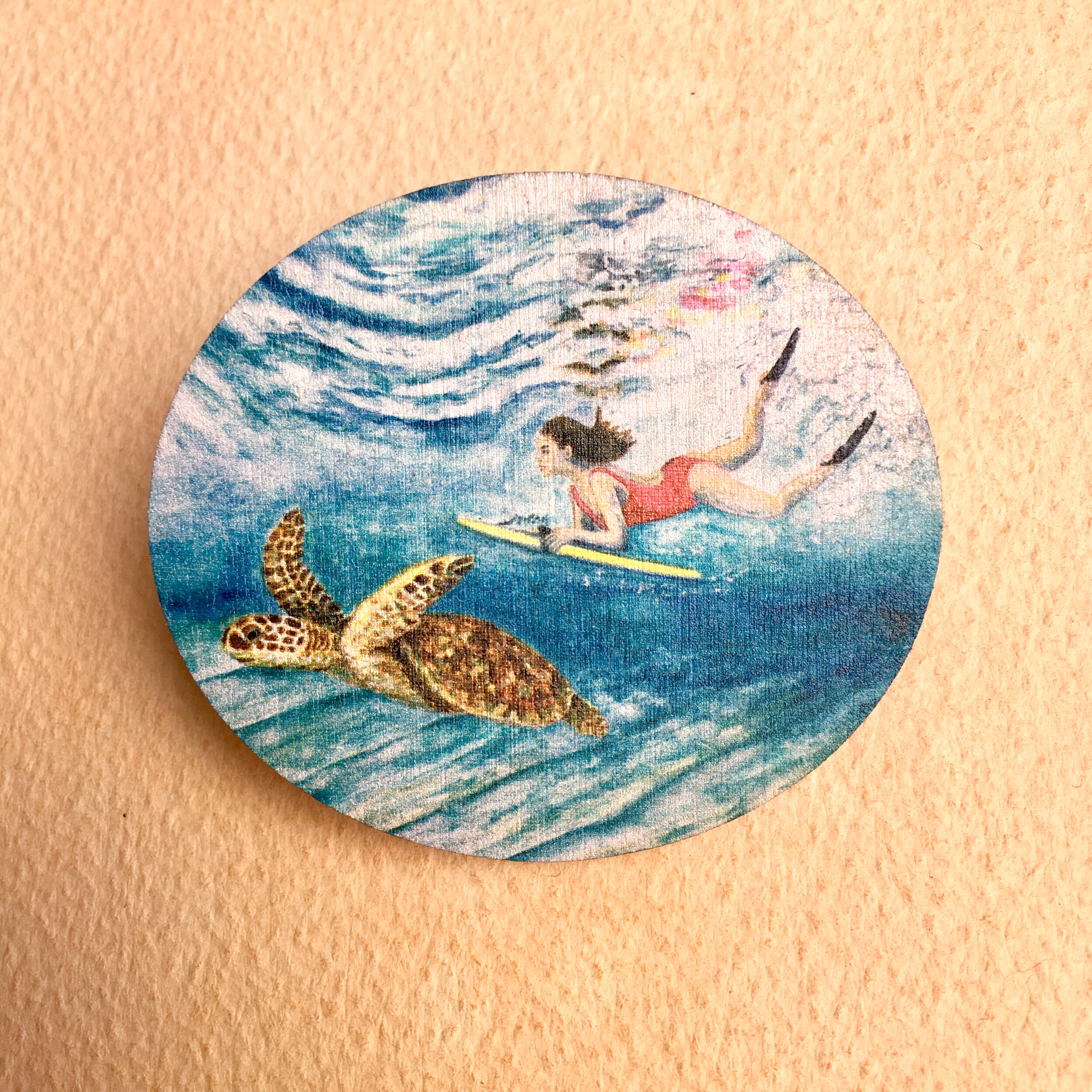@joycliftonuk Sharing the Surf GreenTurtle Pin Badge.jpg