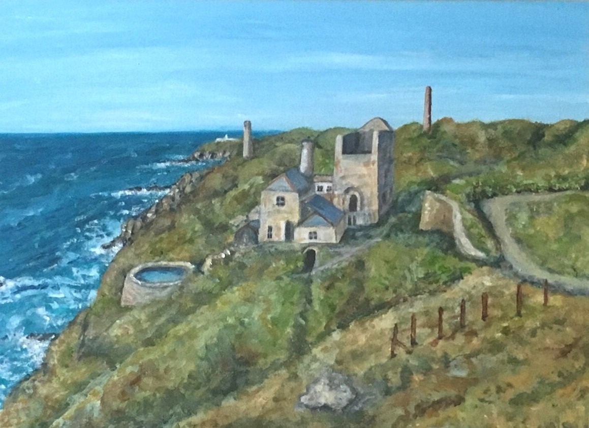 Levant Mine, Cornwall, Acrylic on Canvas