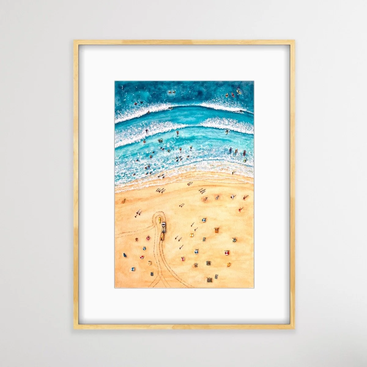 Between The Flags, Limited Edition Giclee Print, Surf Print, Surf Gift, Aerial Seascape, Ocean Art