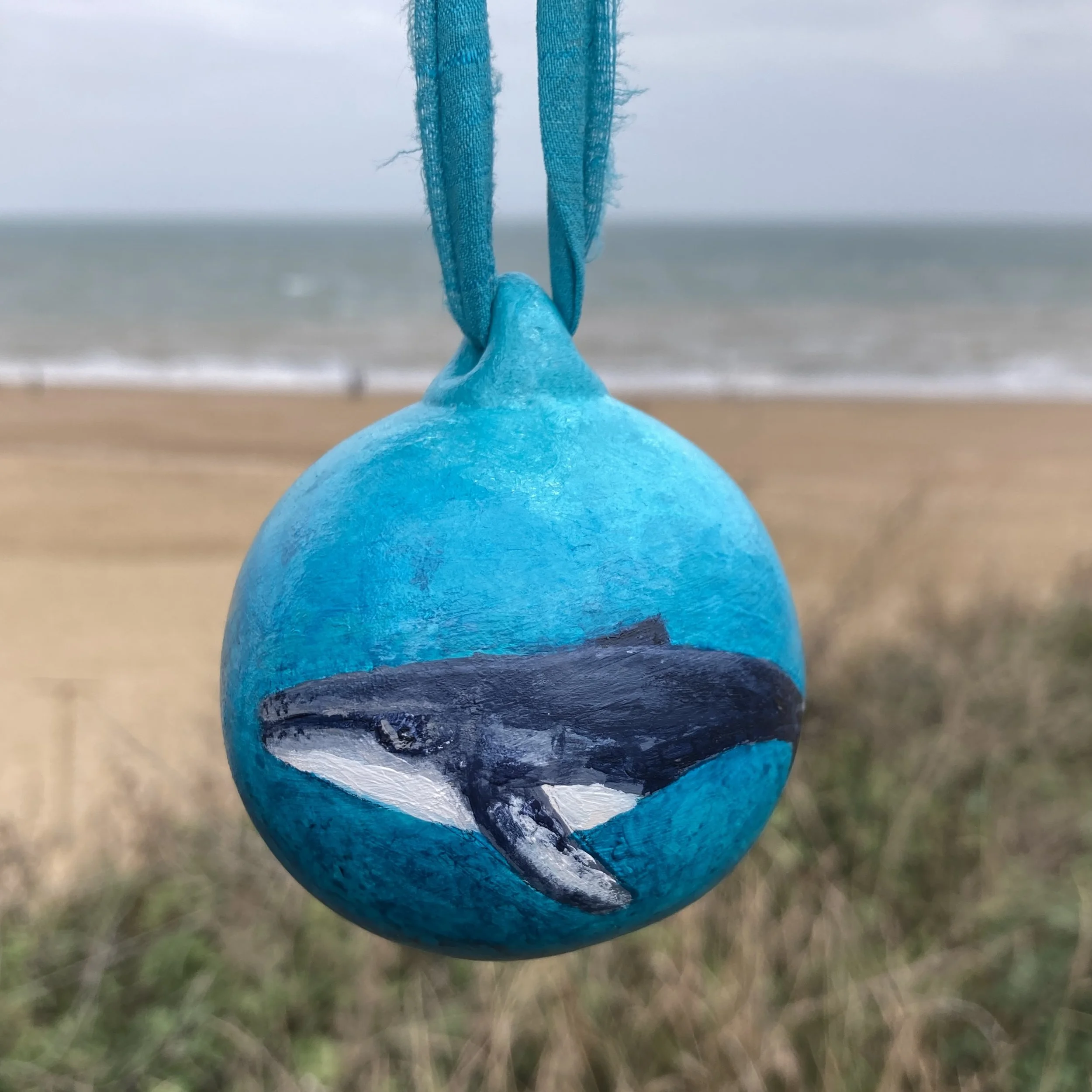 Hand Painted Ocean Mammals Ceramic Baubles - Beach Bauble, Surf Bauble, Ocean Bauble, Surf Gift, Christmas Gift, Christmas Bauble