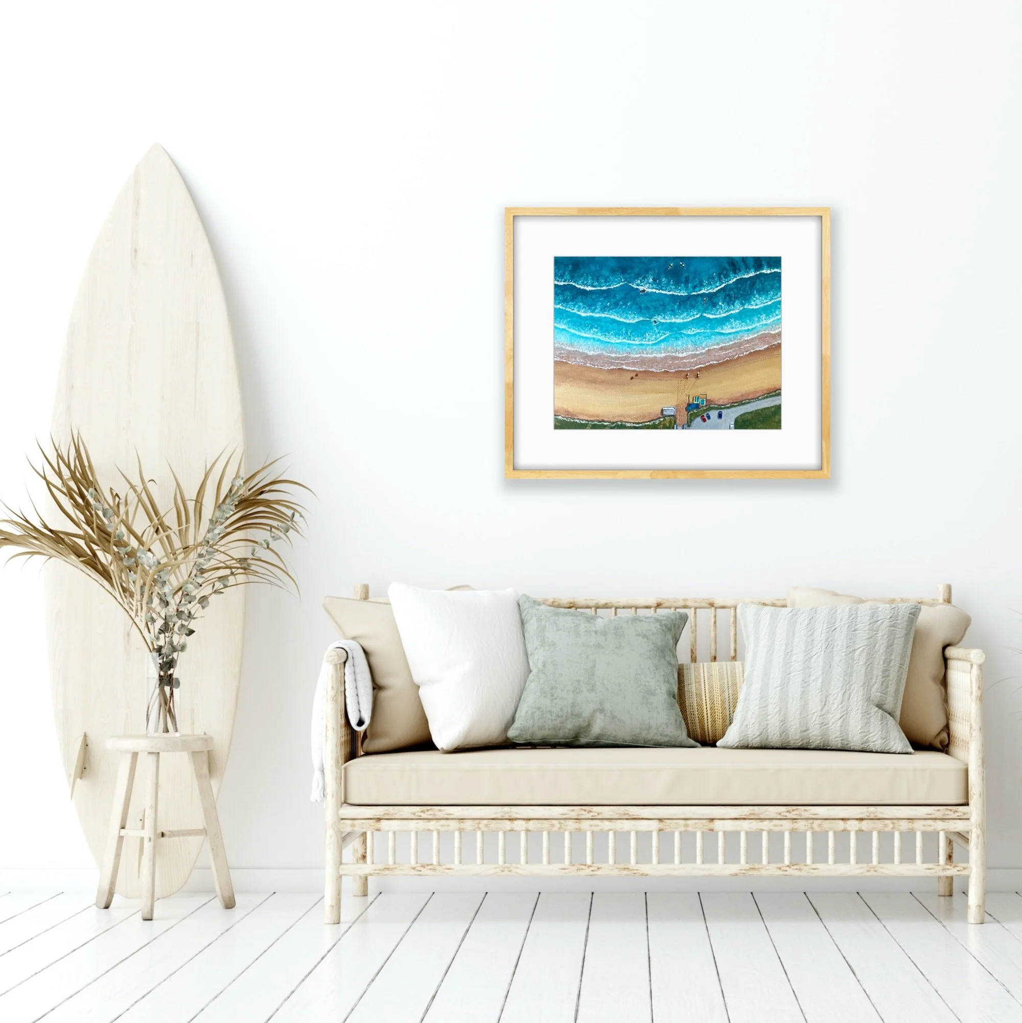 Morning Surf at Joss Bay by Joy Clifton, Limited Edition Print, Surf Print, Ocean Art
