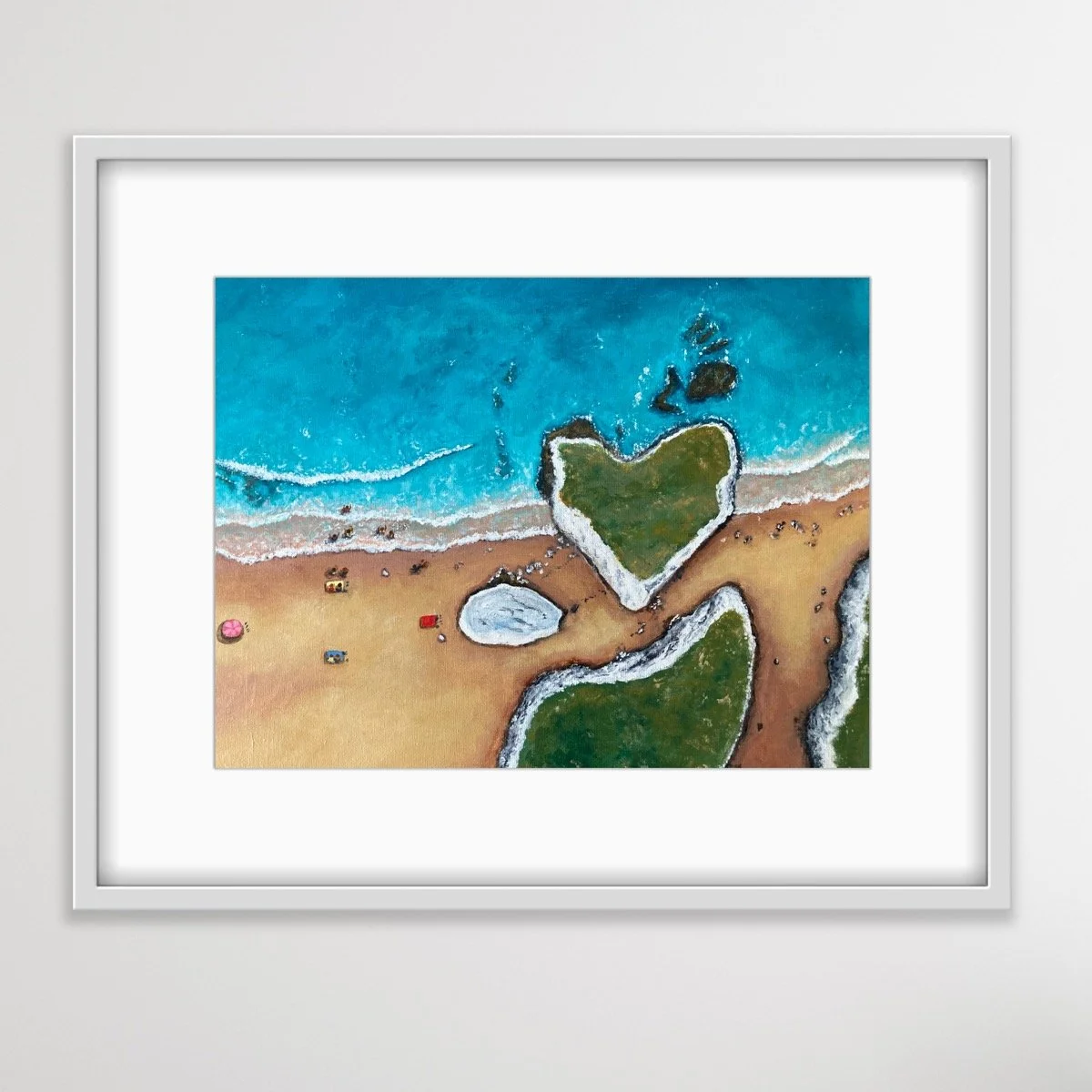 Summer Days at Botany Bay by Joy Clifton, Limited Edition Print, Aerial Seascape, Ocean Art