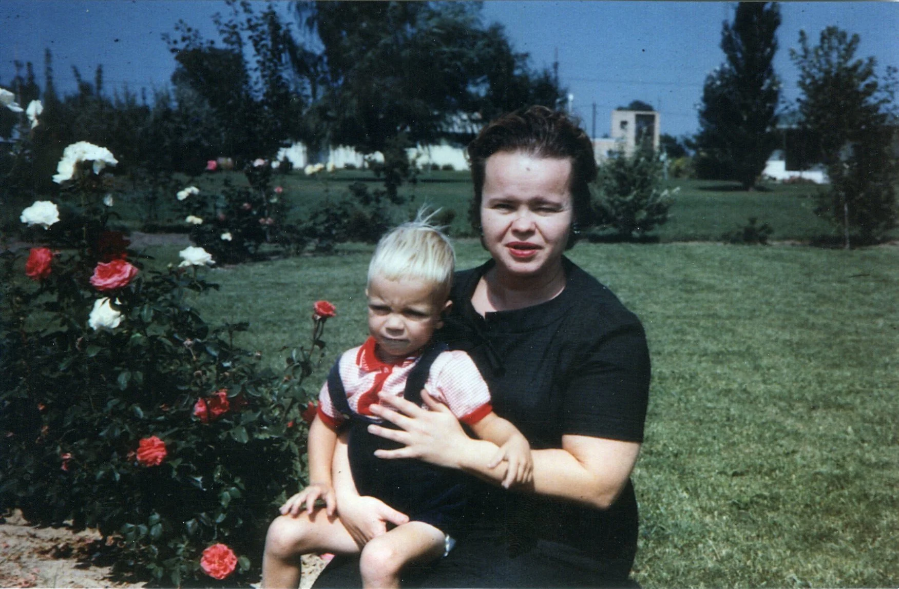Young Scott Hamilton with his mom, Dorothy 