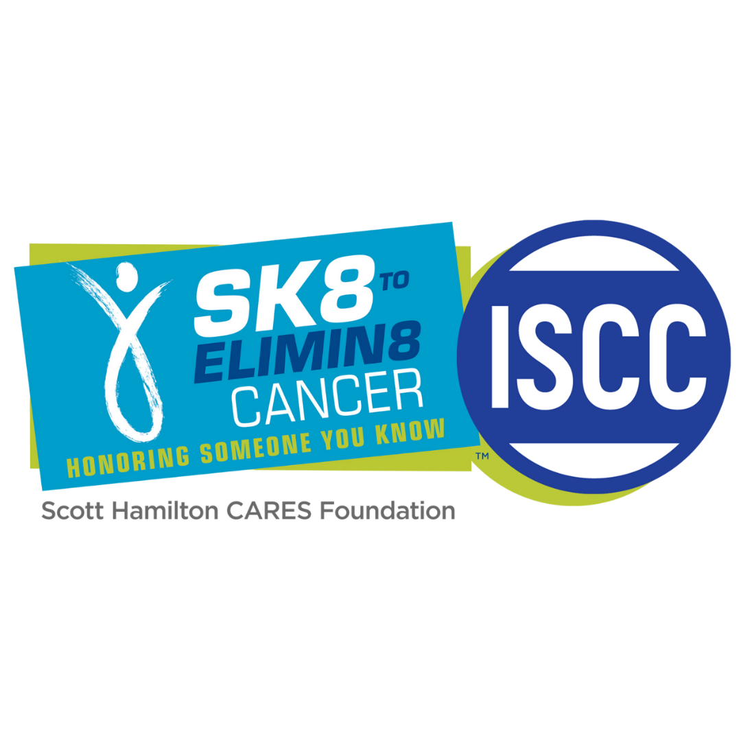 Sk8 to Elimin8 Cancer logo, associated with Scott Hamilton CARES Foundation.