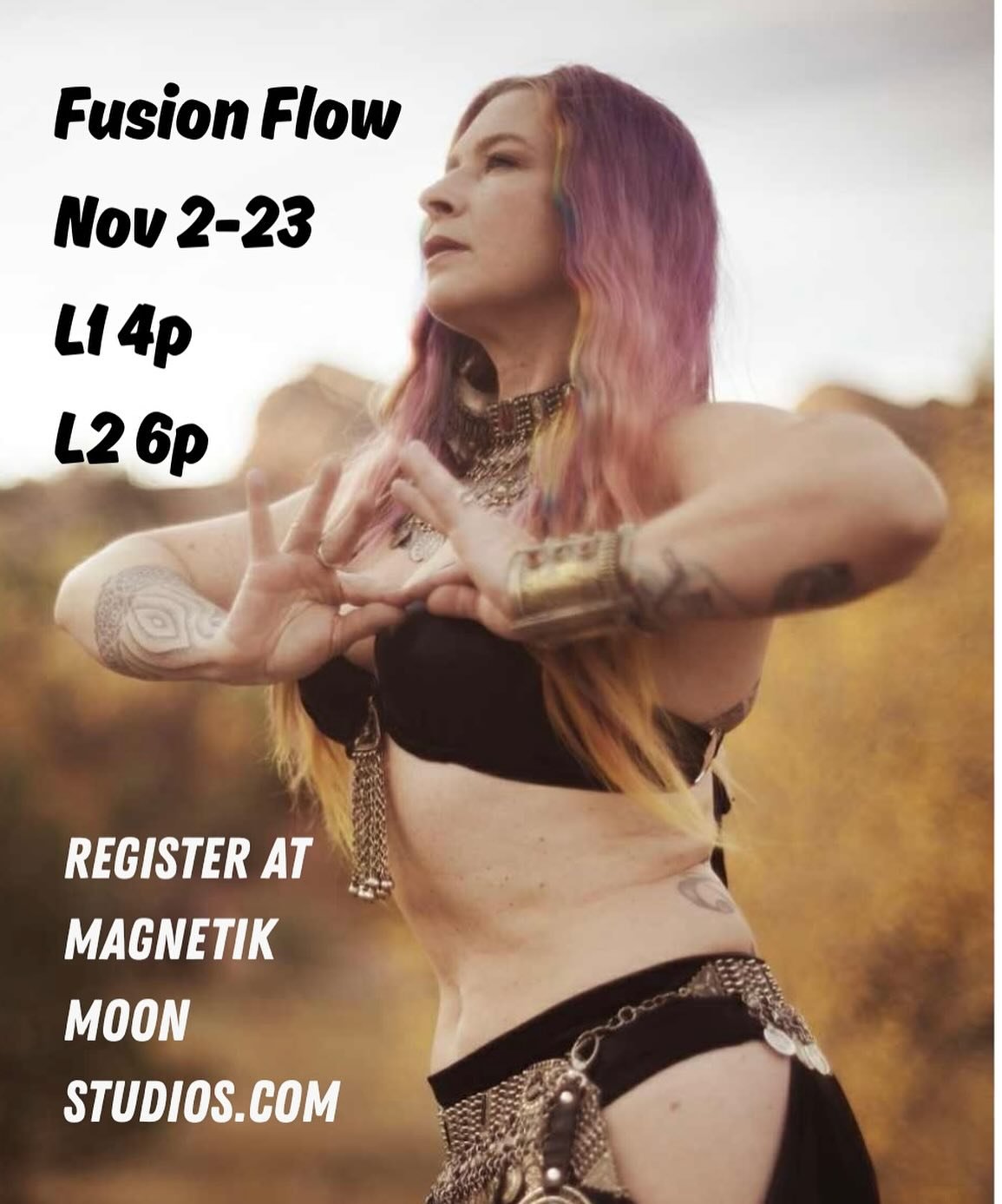New Fusion Flow Series starts Sunday! 🙌 
Excited to dive deeper into technique. 
Link in bio 
#magnetikmoonstudios #magnetikmoon #fusionflow #fusionbellydance #danceismedicine #empower #inspire #create #witchywoman #coloradobellydance