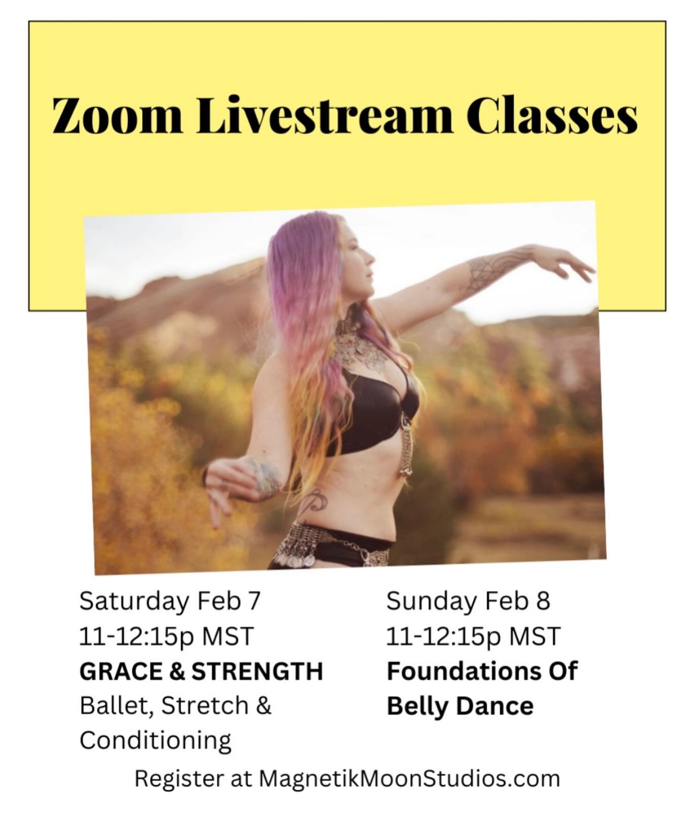 Join me on zoom this weekend for 2 special classes!! Let&rsquo;s move together 🙌
#moveyourbody #danceismedicine #magnetikmoonstudios
