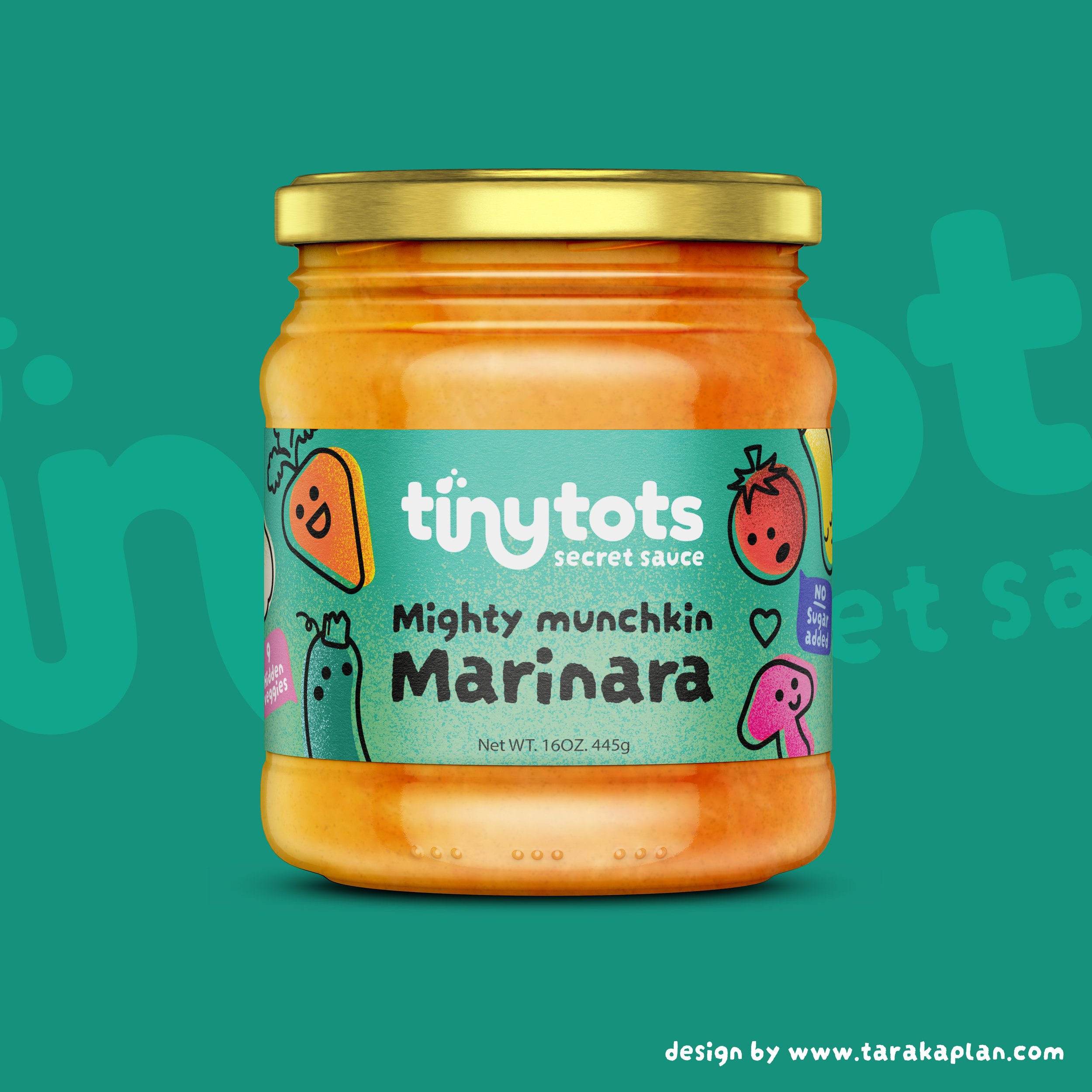 label design - mighty munchkin marinara