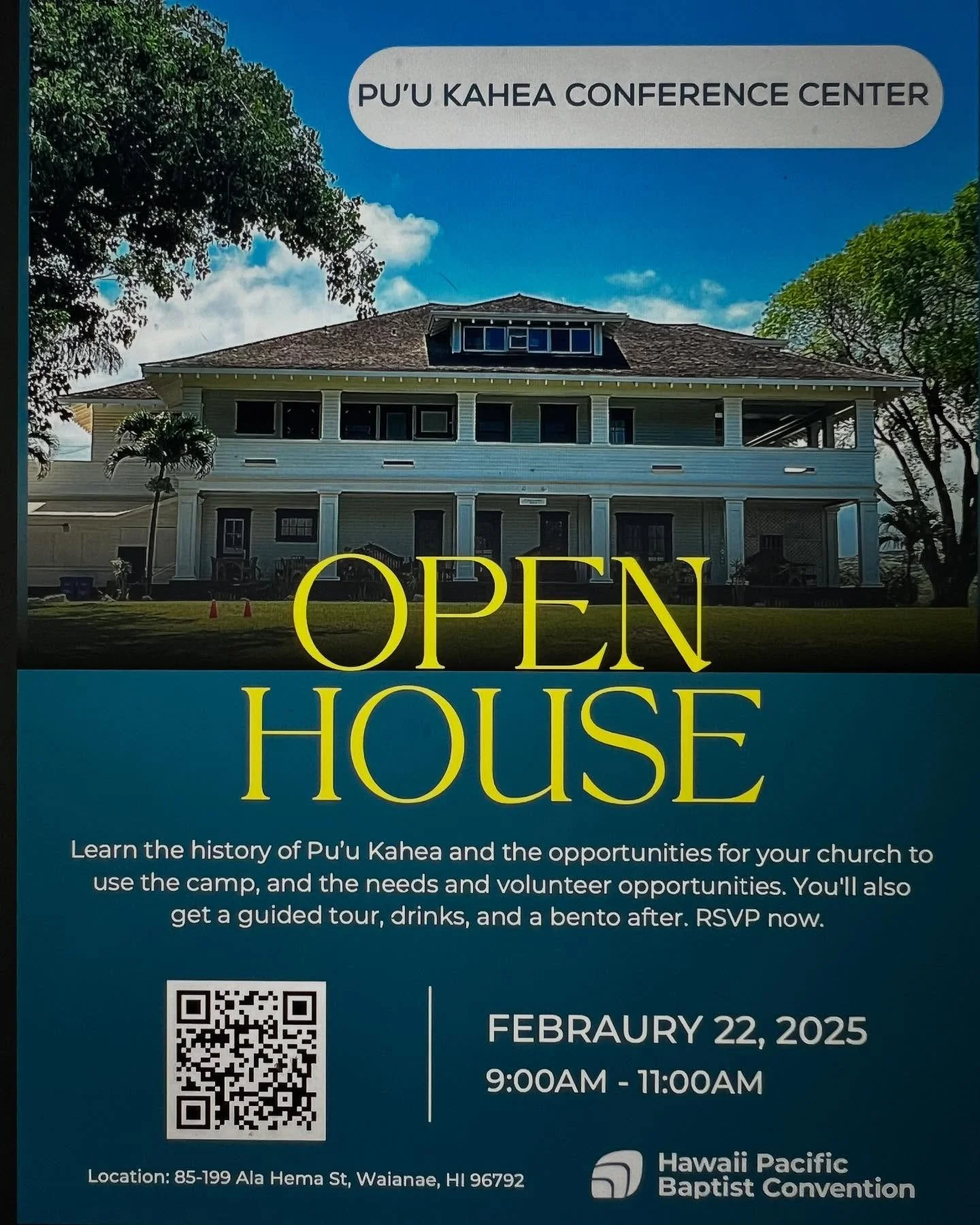 We invite everyone to join us at our Open House event at Pu’u Kahea on SATURDAY, FEBRUARY 22nd 9AM-11AM. This is a wonderful opportunity to explore the history of our camp, learn about the various needs and volunteer opportunities available, an