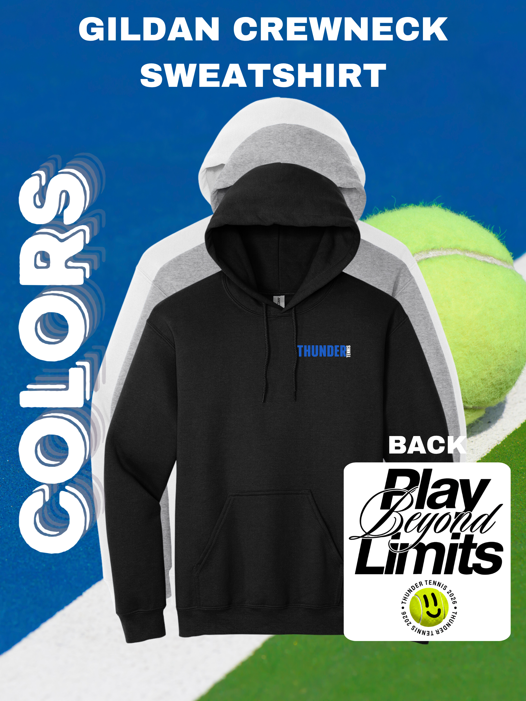 Tennis Basic Hooded Sweatshirt
