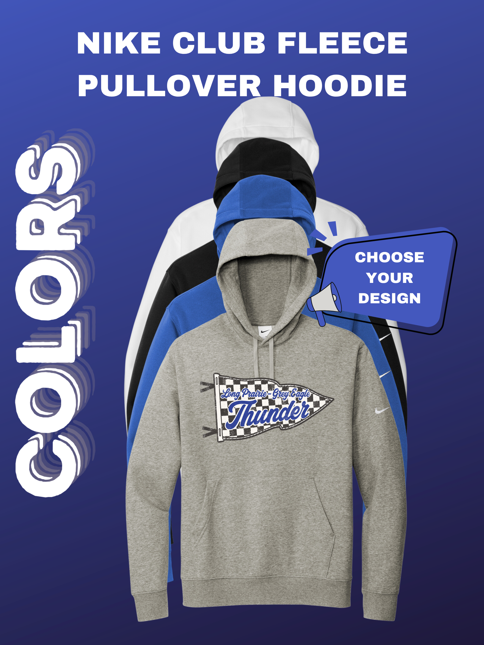 Nike Club Fleece Sleeve Swoosh Pullover Hoodie