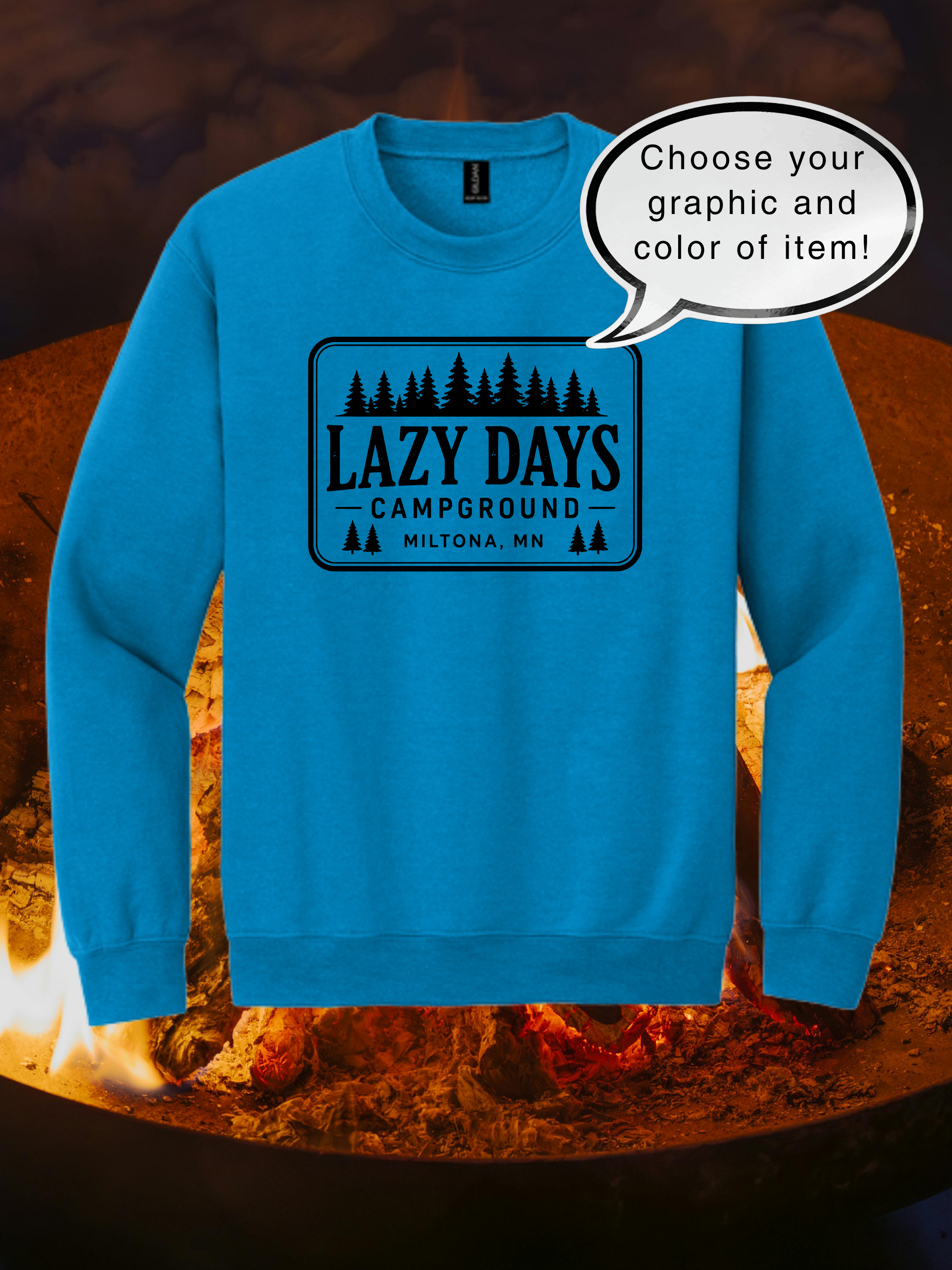 Lazy Days Campground Gildan® Heavy Blend™ Crewneck Sweatshirt