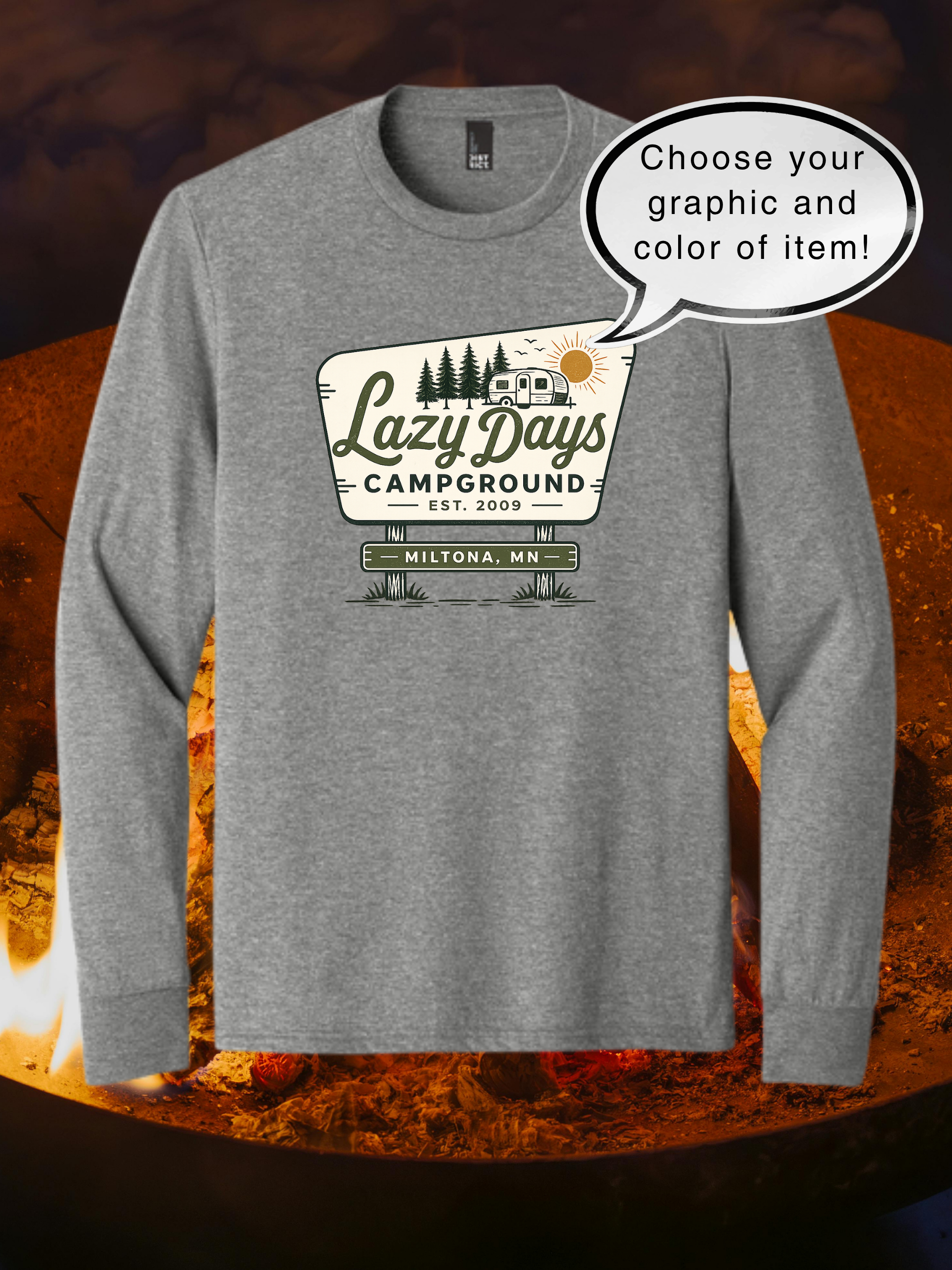 Lazy Days Campground District® Perfect Tri® Long Sleeve Tee