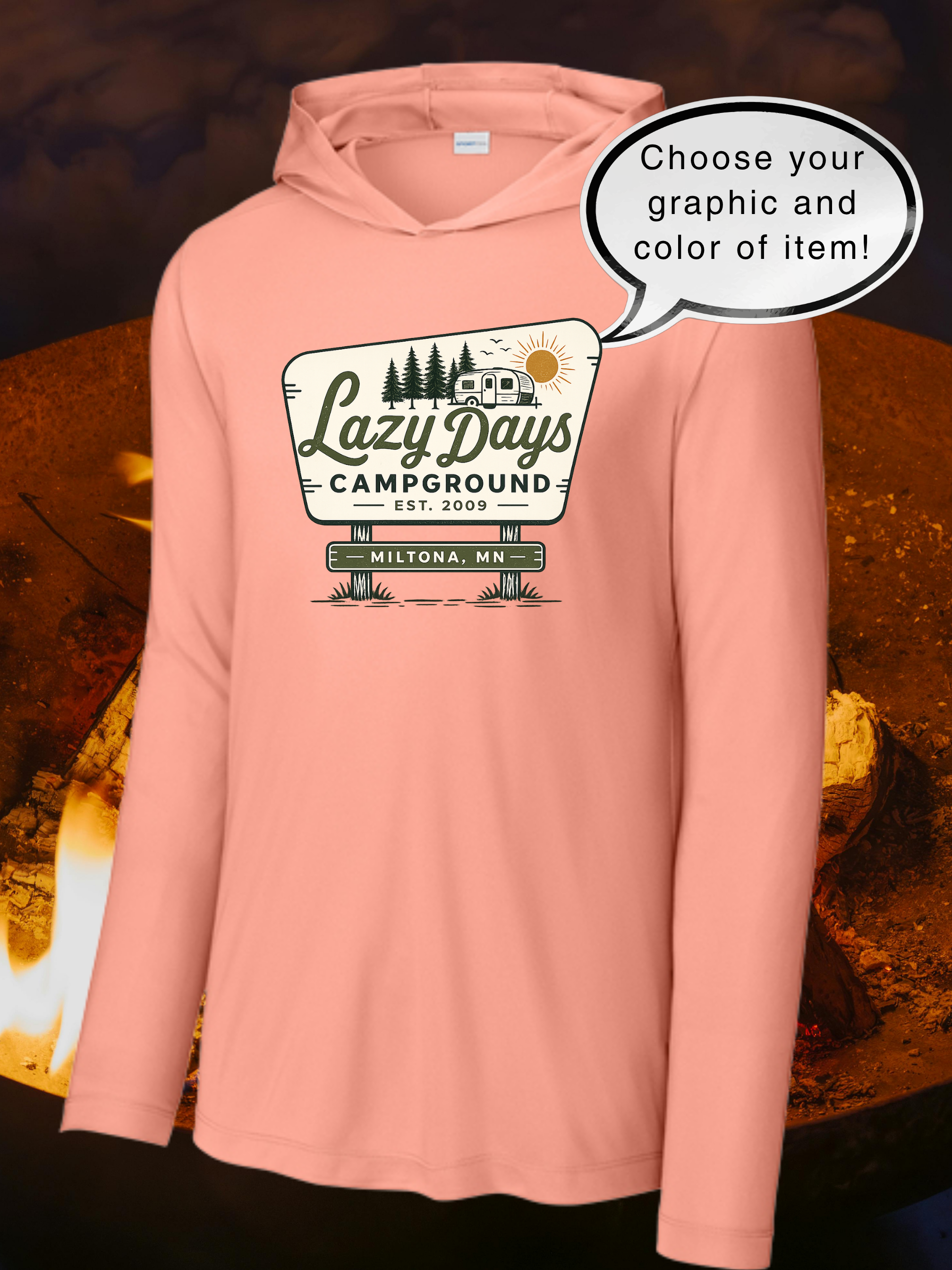 Lazy Days Campground Sport-Tek® Posi-UV® Pro Long Sleeve Tee