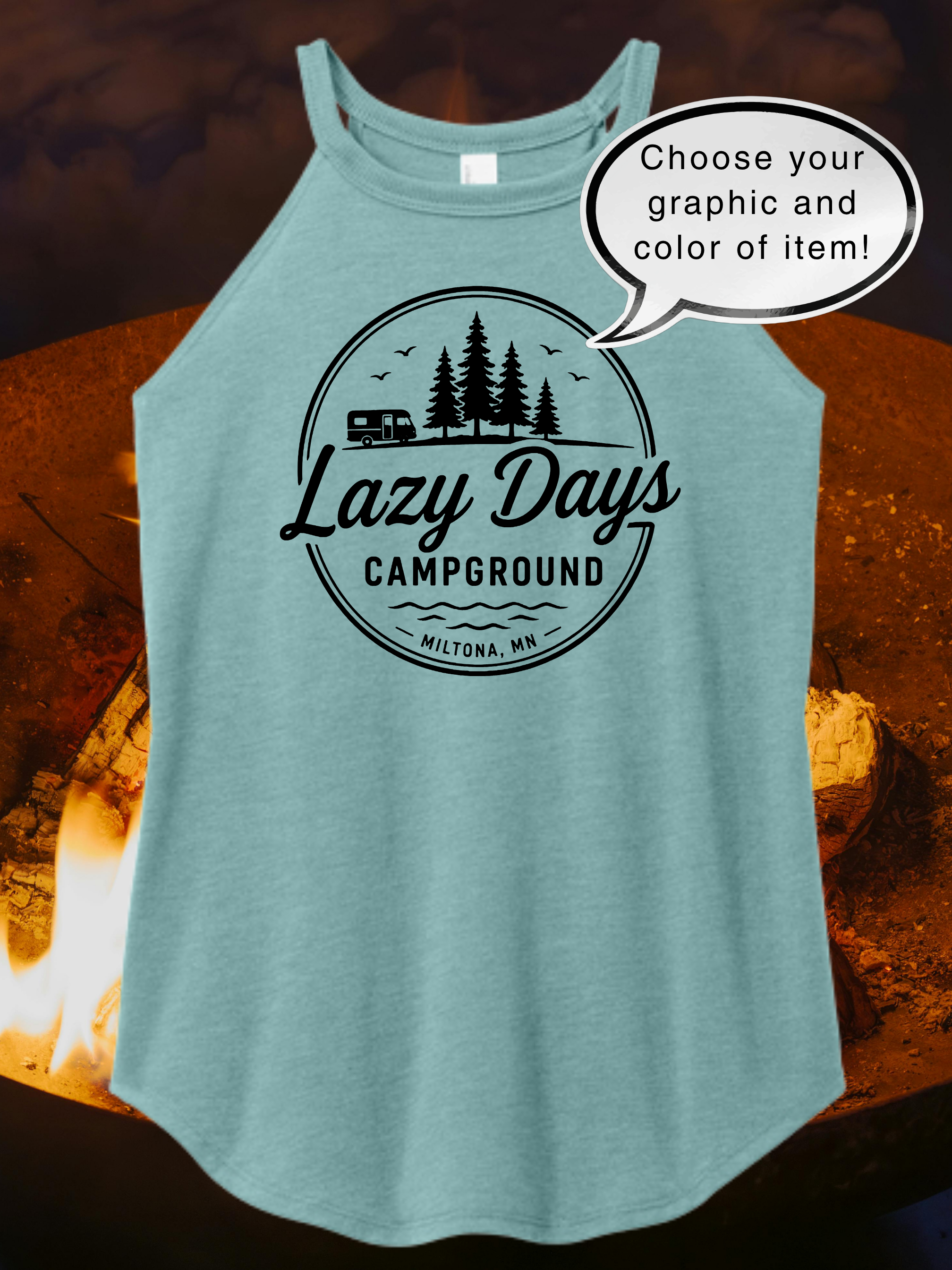 Lazy Days Campground District® Women’s Perfect Tri® Rocker Tank