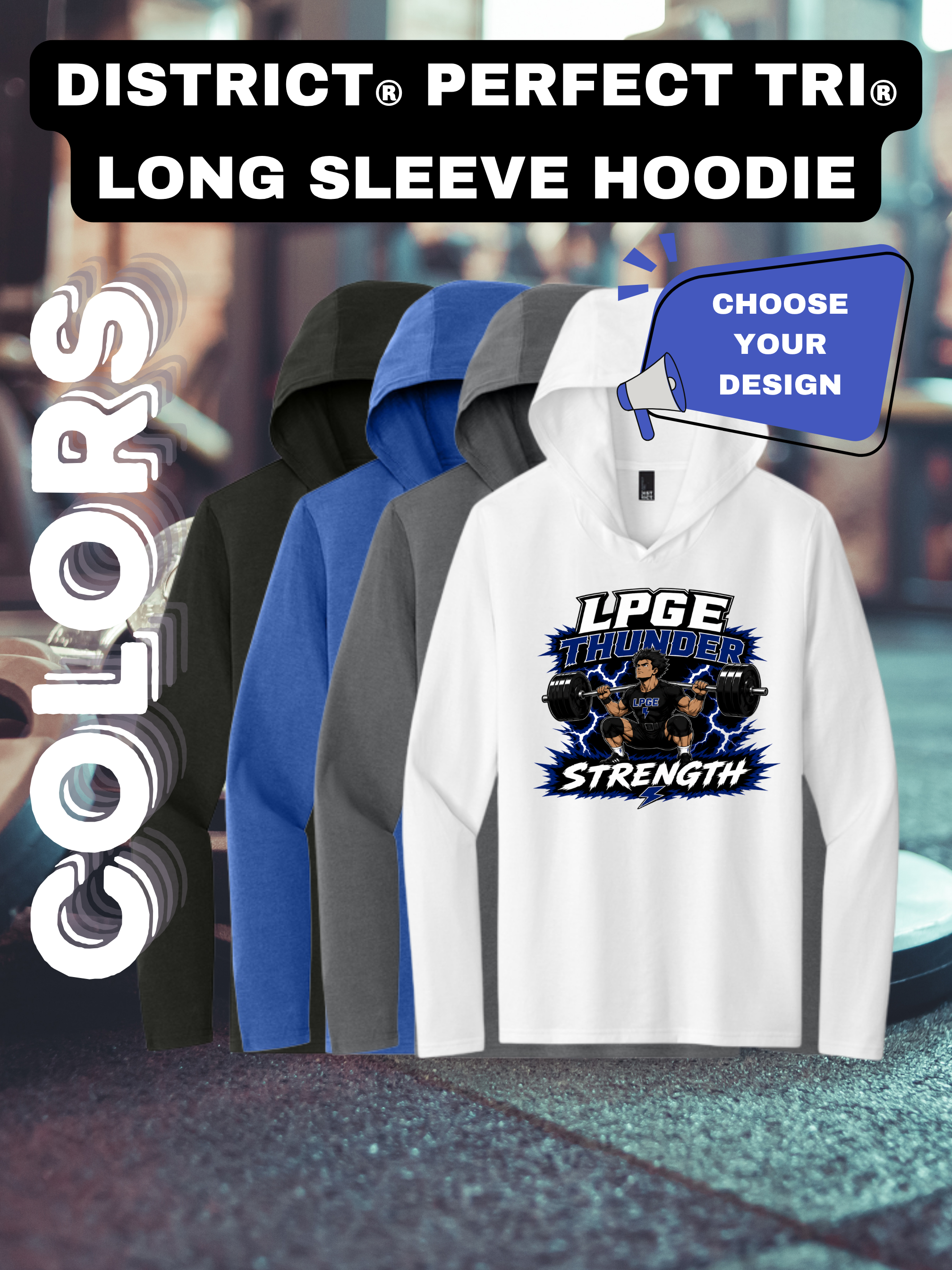 Thunder Strength District Perfect Tri Long Sleeve Hoodie