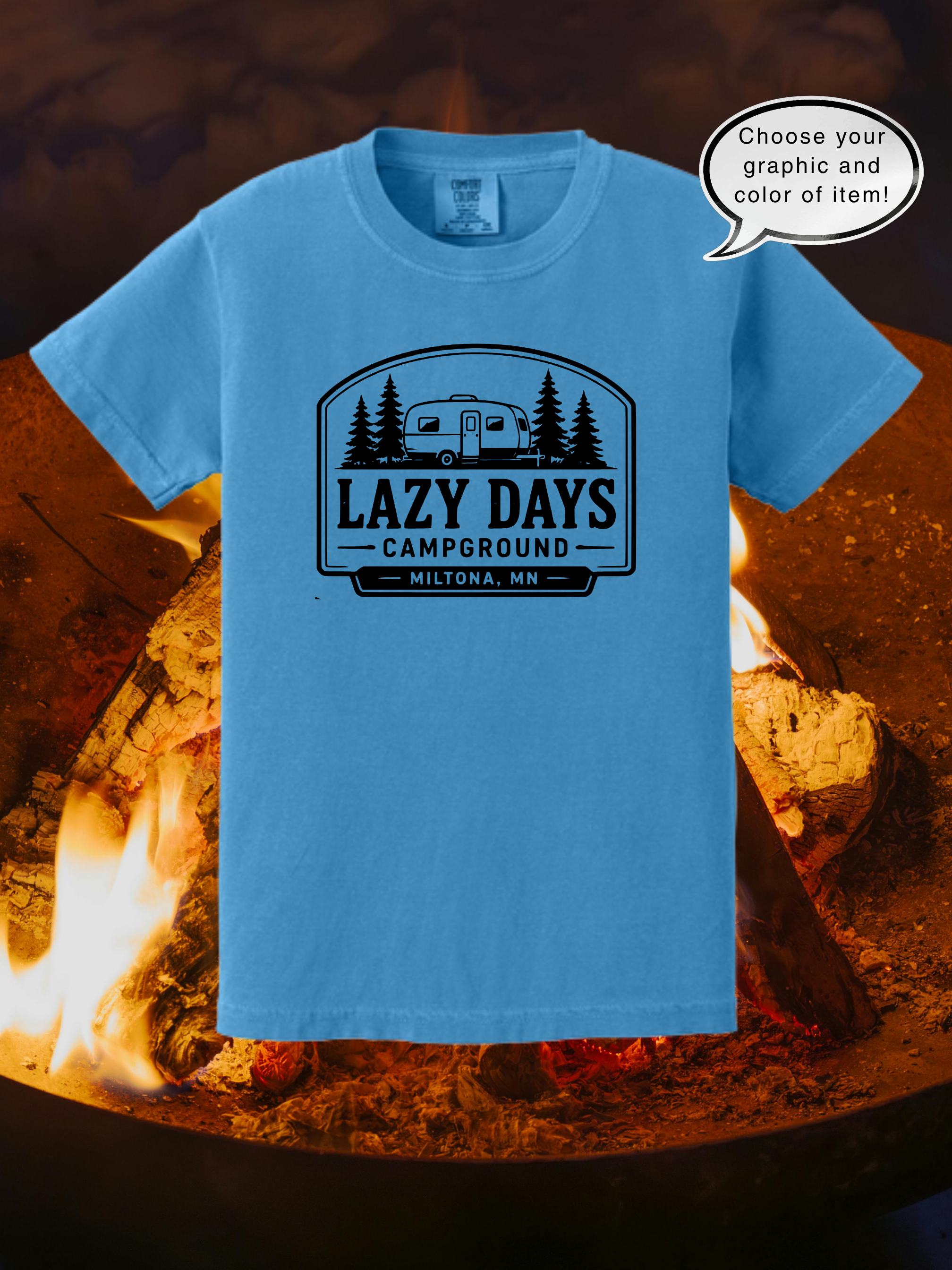 Lazy Days Campground Comfort Colors® Youth Heavyweight Ring Spun Tee