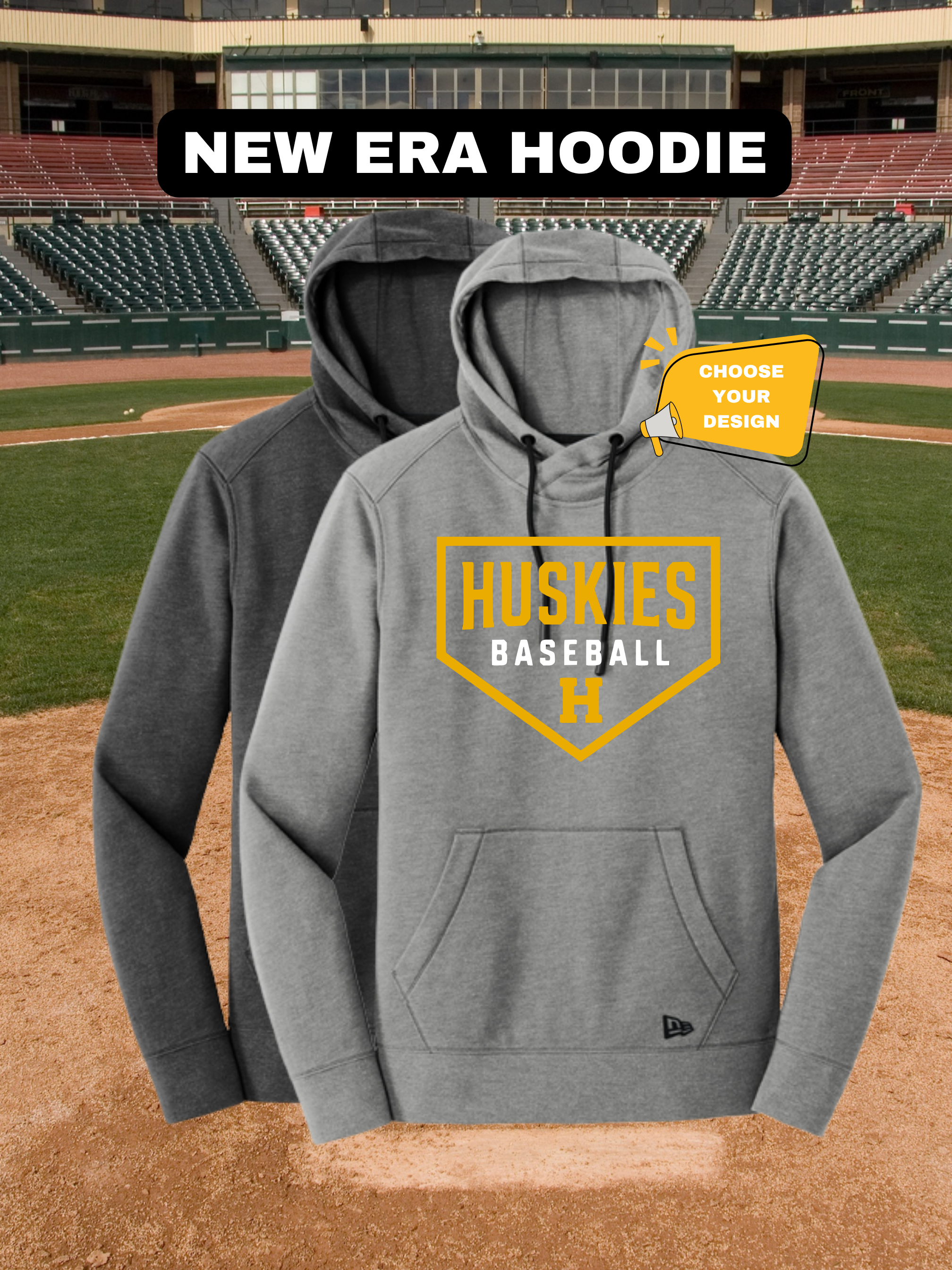 New Era Unisex Tri-blend Fleece Pullover Hoodie