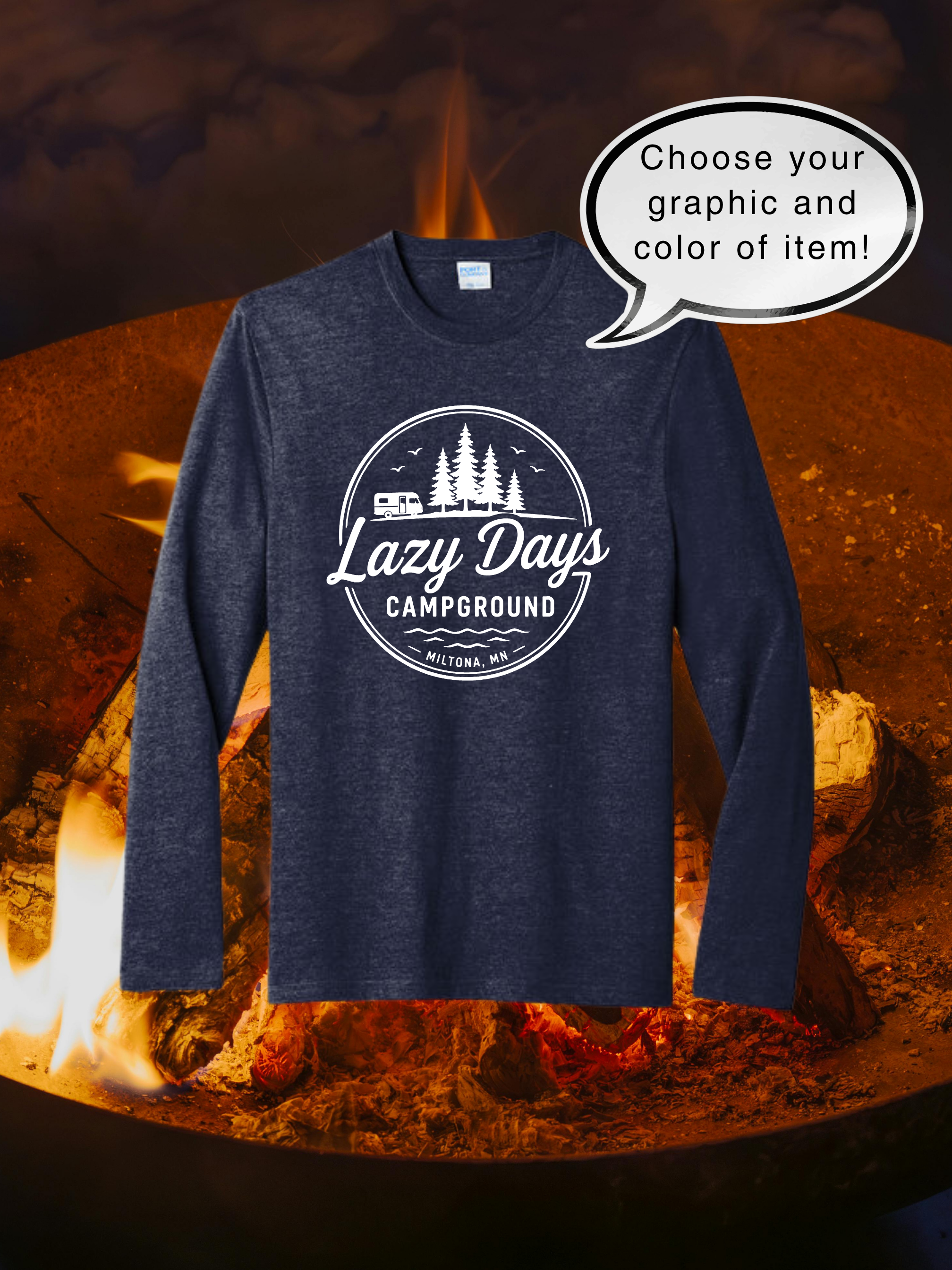 Lazy Days Campground Port & Co™ Tri-Blend Long Sleeve Tee