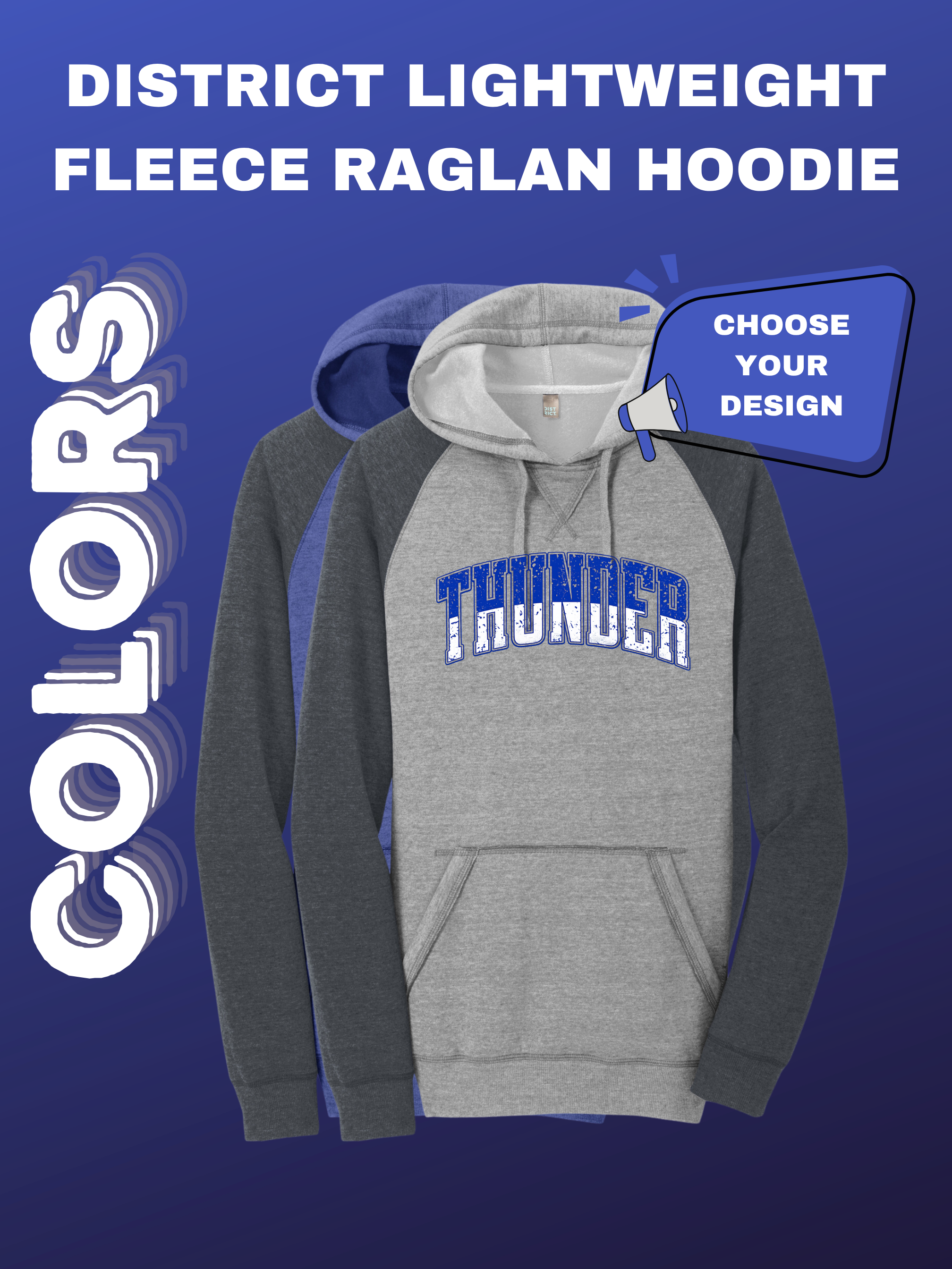 District Lightweight Fleece Raglan Hoodie