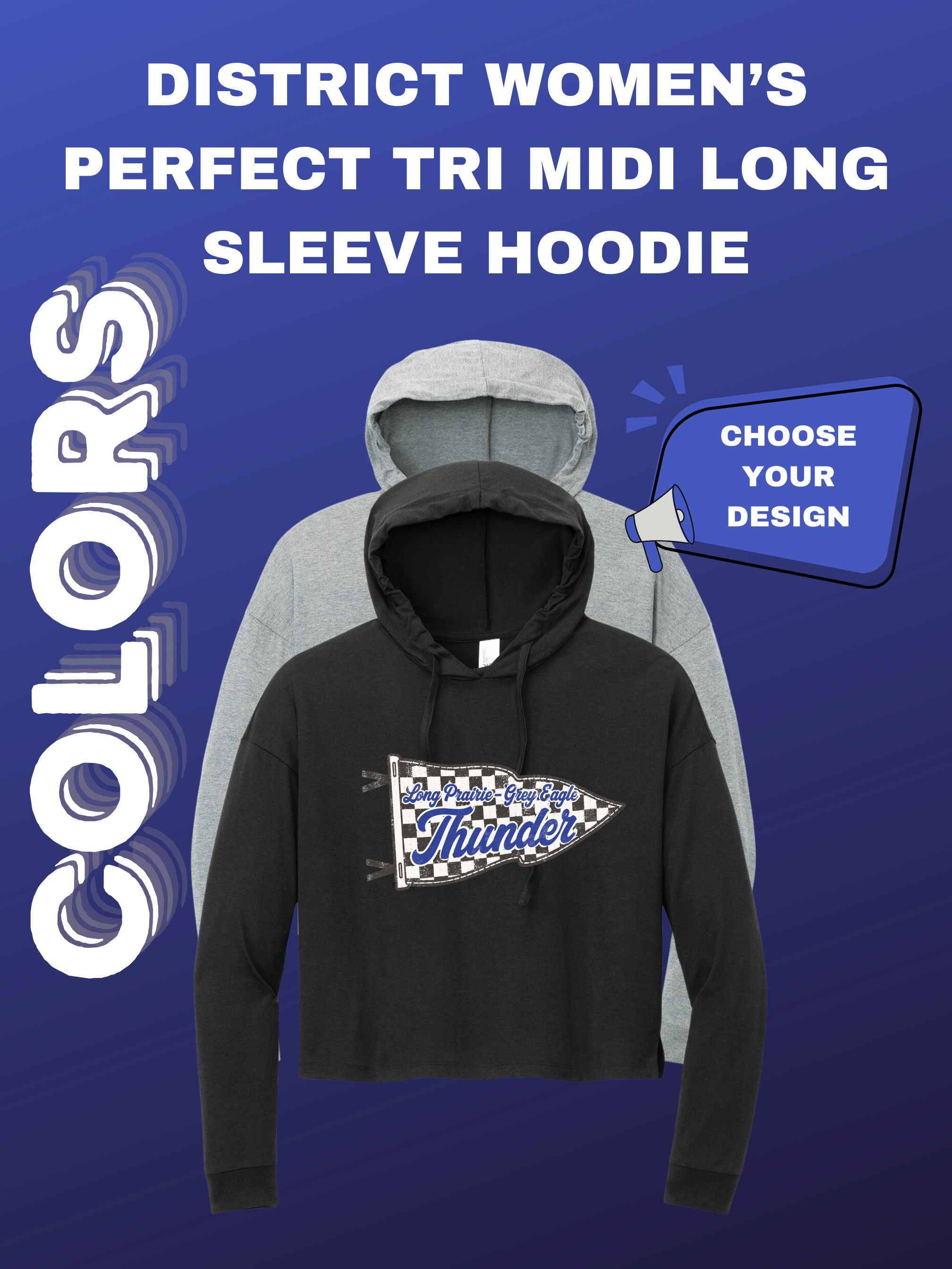 District Women’s Perfect Tri Midi Long Sleeve Hoodie