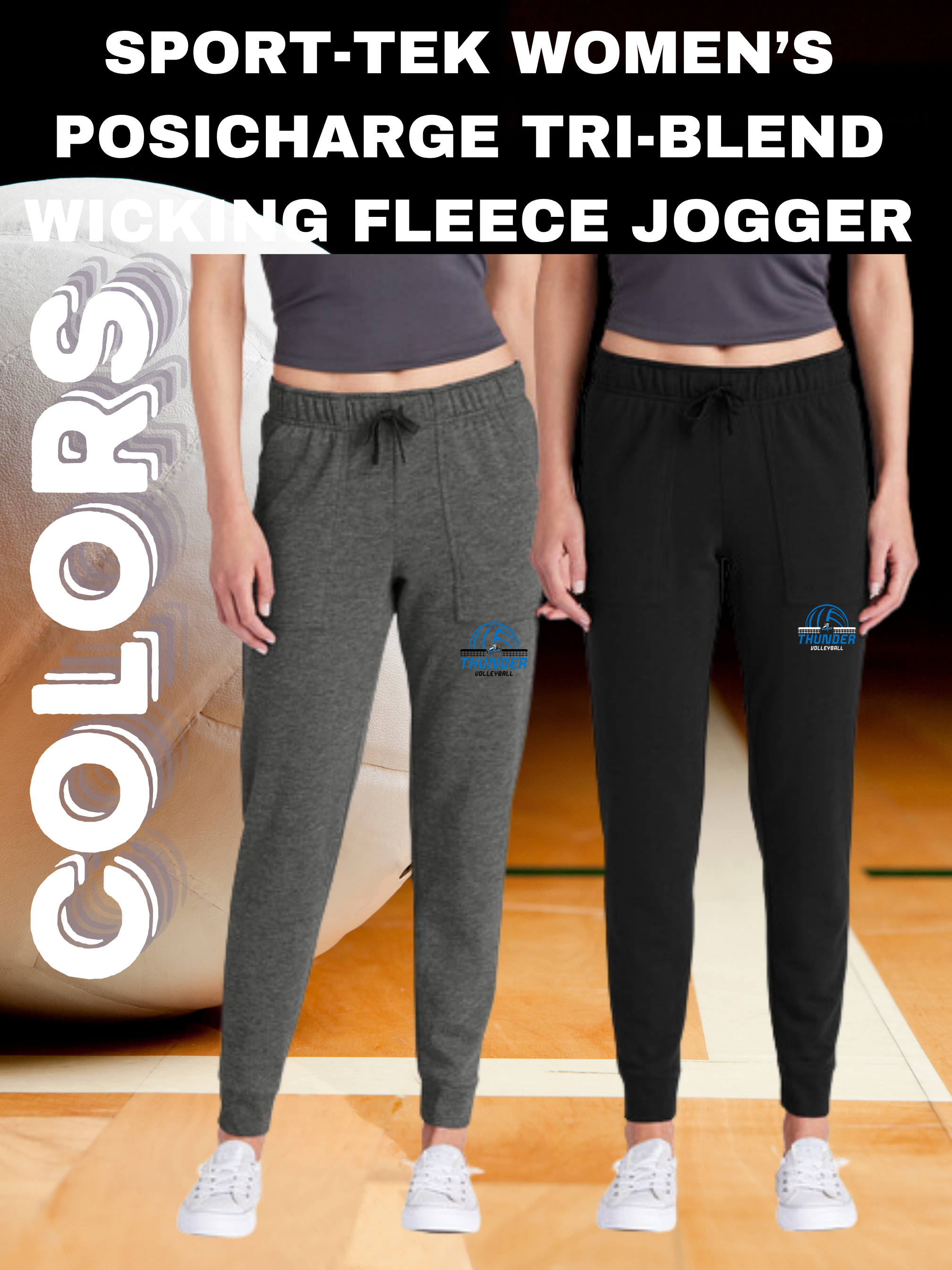 2025 LPGE Volleyball Sport-tek Women's PosiCharge Tri-Blend Wicking Fleece Jogger