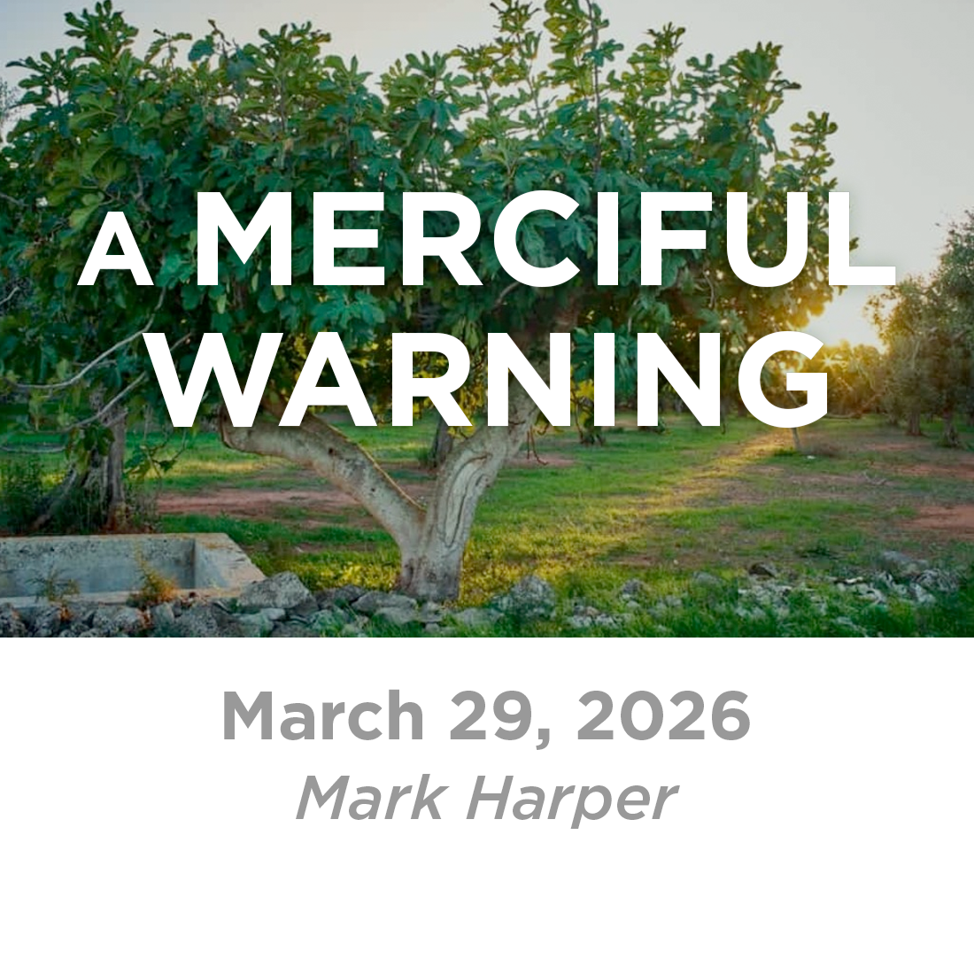 A Merciful Warning (Mark Harper)  3-29-26