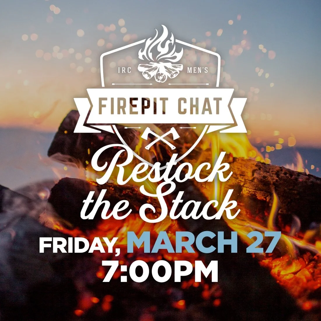!TONIGHT! Men&rsquo;s fire pit chat @ 7:00pm in the Harper&rsquo;s backyard. DM for address. Please bring a bundle of wood to help restock the stack for the year and also bring a friend. This is will be the kick off of our monthly men&rsquo;s fire pi
