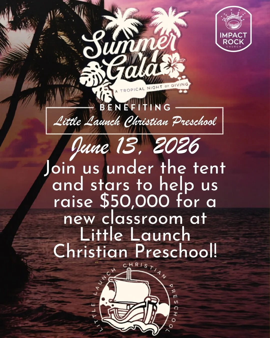 @littlelaunchpreschool Summer Gala!
⏰Saturday June 13th from 4-7:30pm.
🧑🏼&zwj;🍼🧑🏽&zwj;🏫Help us build a new classroom and nursing room.
🎟️$40 per ticket for a night of food, drinks, community, and donating to a great cause.
Time is running out 