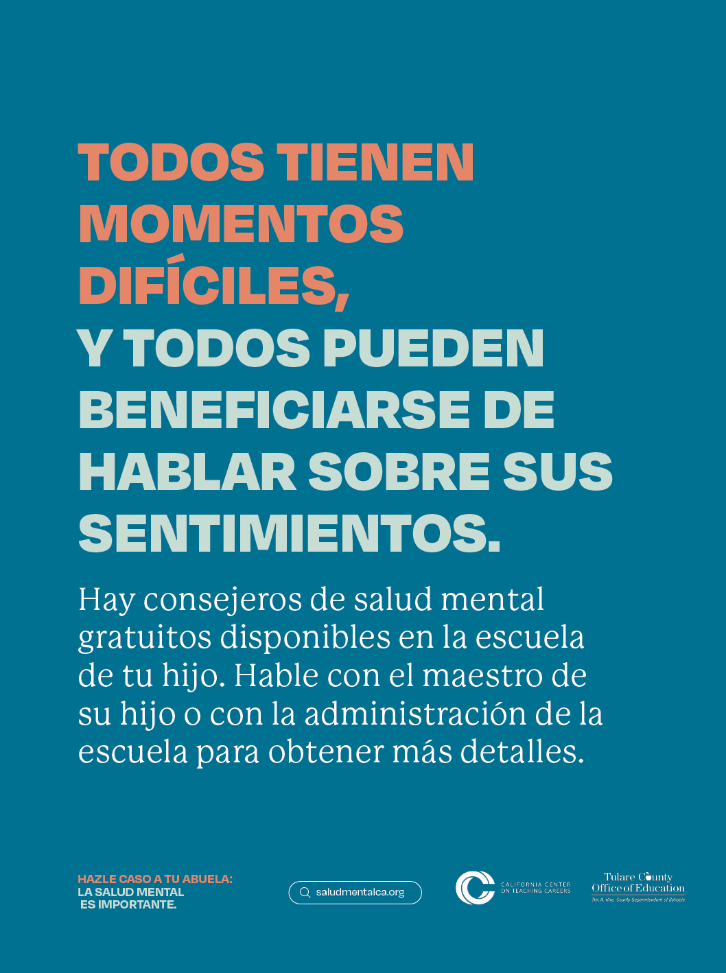 Hazle Caso a Tu Abuela PSA campaign poster.