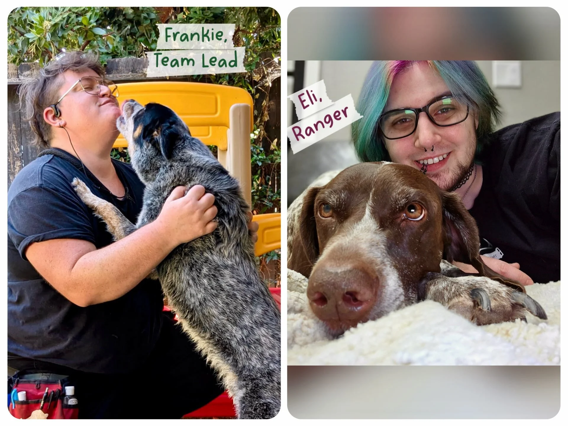 We have WORKAVERSARIES  to celebrate!! Three years ago, Frankie and Eli joined our team. They had just graduated from the Butte County ROP Veterinary Assistant program, benefitting from the excellent instruction of Jean Parker, who led the program fo