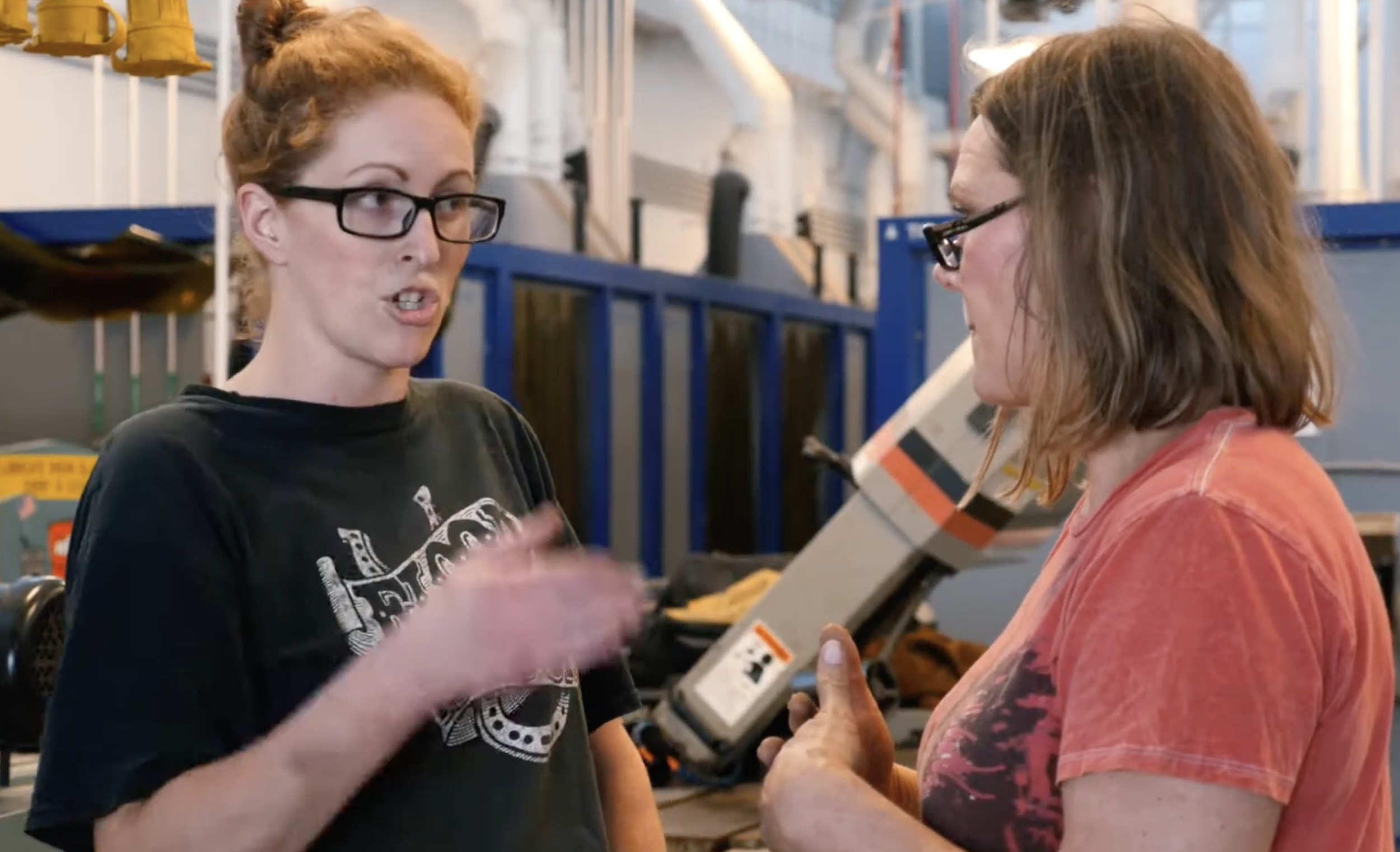 Two women learning CTE