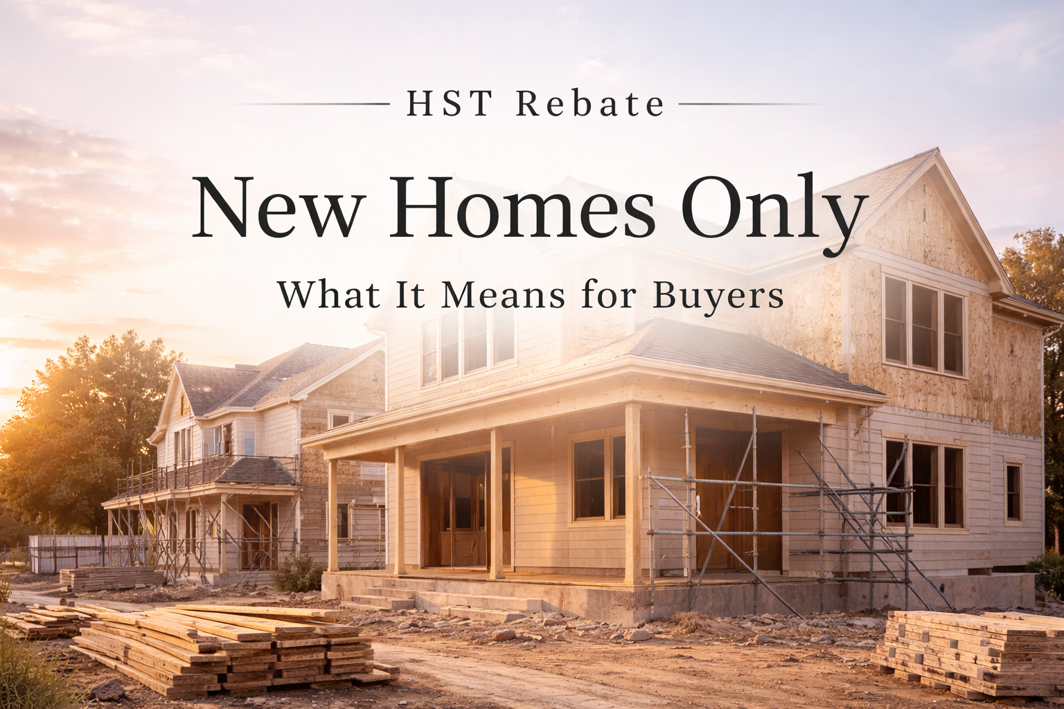 The New HST Rebate on New Homes — What It Actually Means