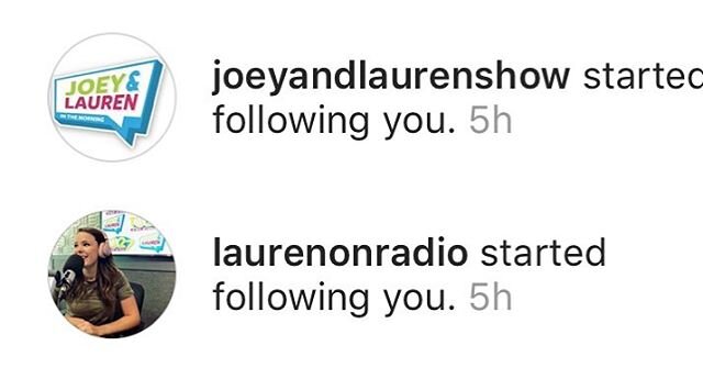 😁Seriously just made my week...or more. If you have been living under a rock, the @joeyandlaurenshow is the greatest radio show ever and are hosted by @laurenonradio and @joeyonradio. They do such an AMAZING job and they are also amazing people. I h