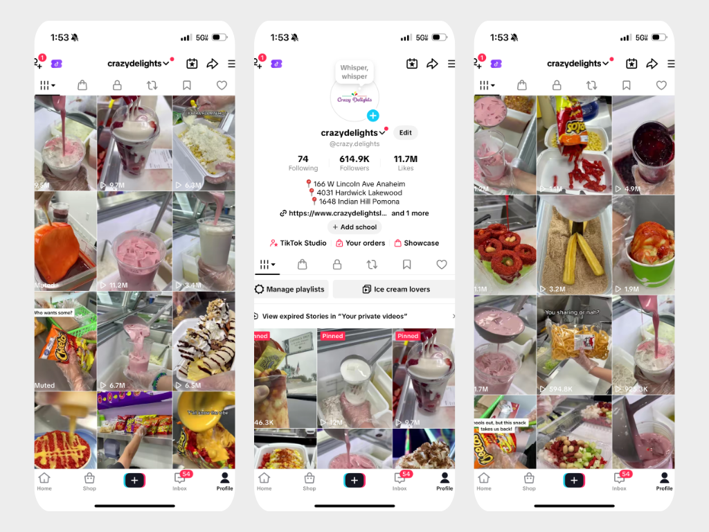 Social Media Content - Produced short-form video content for Instagram and TikTok — including recipe teases, behind-the-scenes moments, and customer reactions. Focused on storytelling that turned desserts into experiences