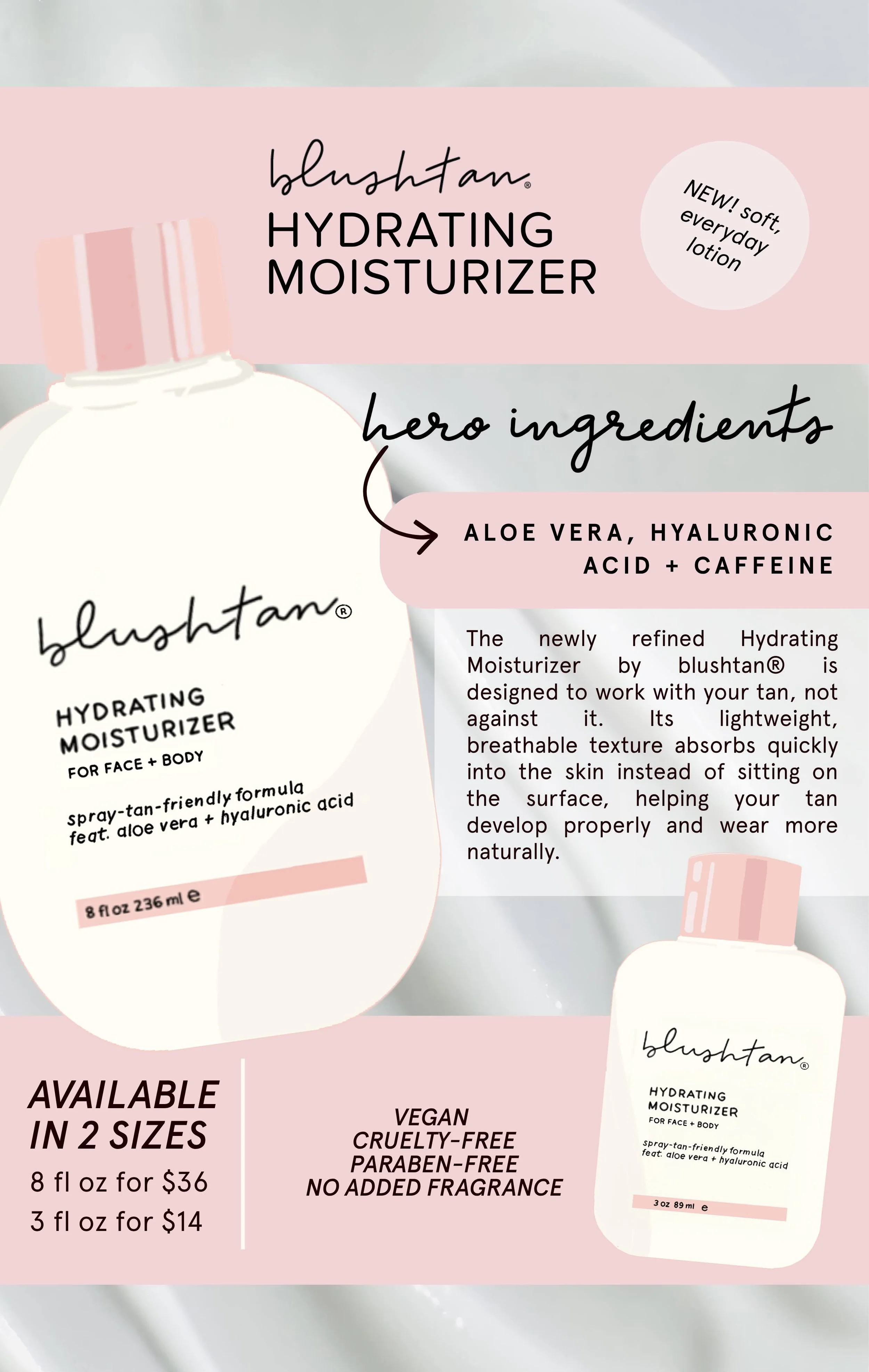 hydrating moisturizer for after spray tan