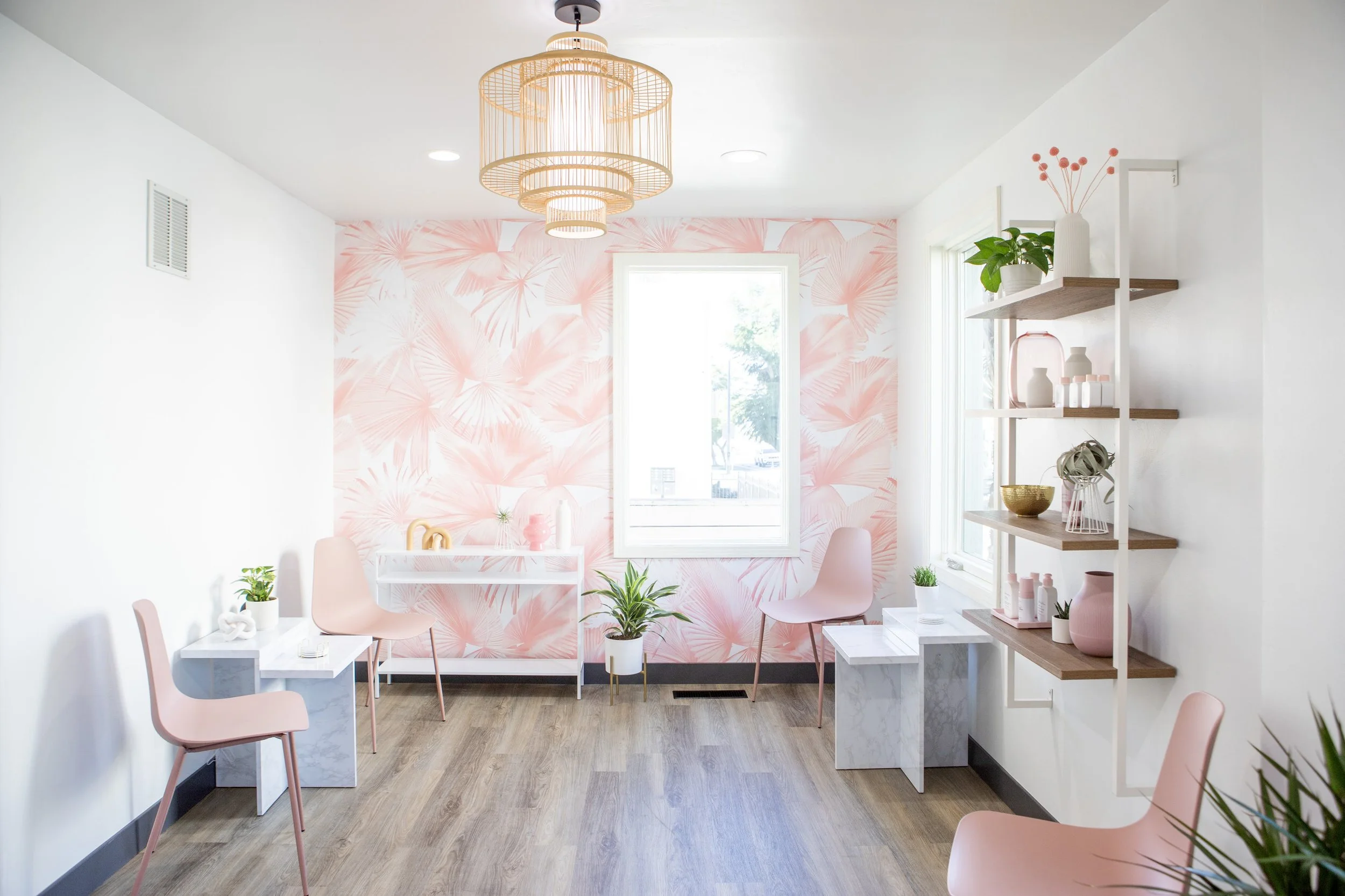 interior photo of spray tan salon