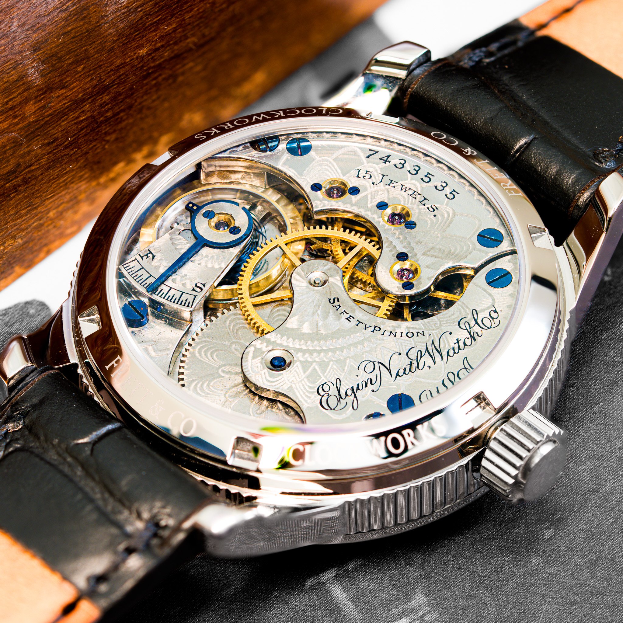 Elgin pocket watch conversion — Frett & Co Clockworks