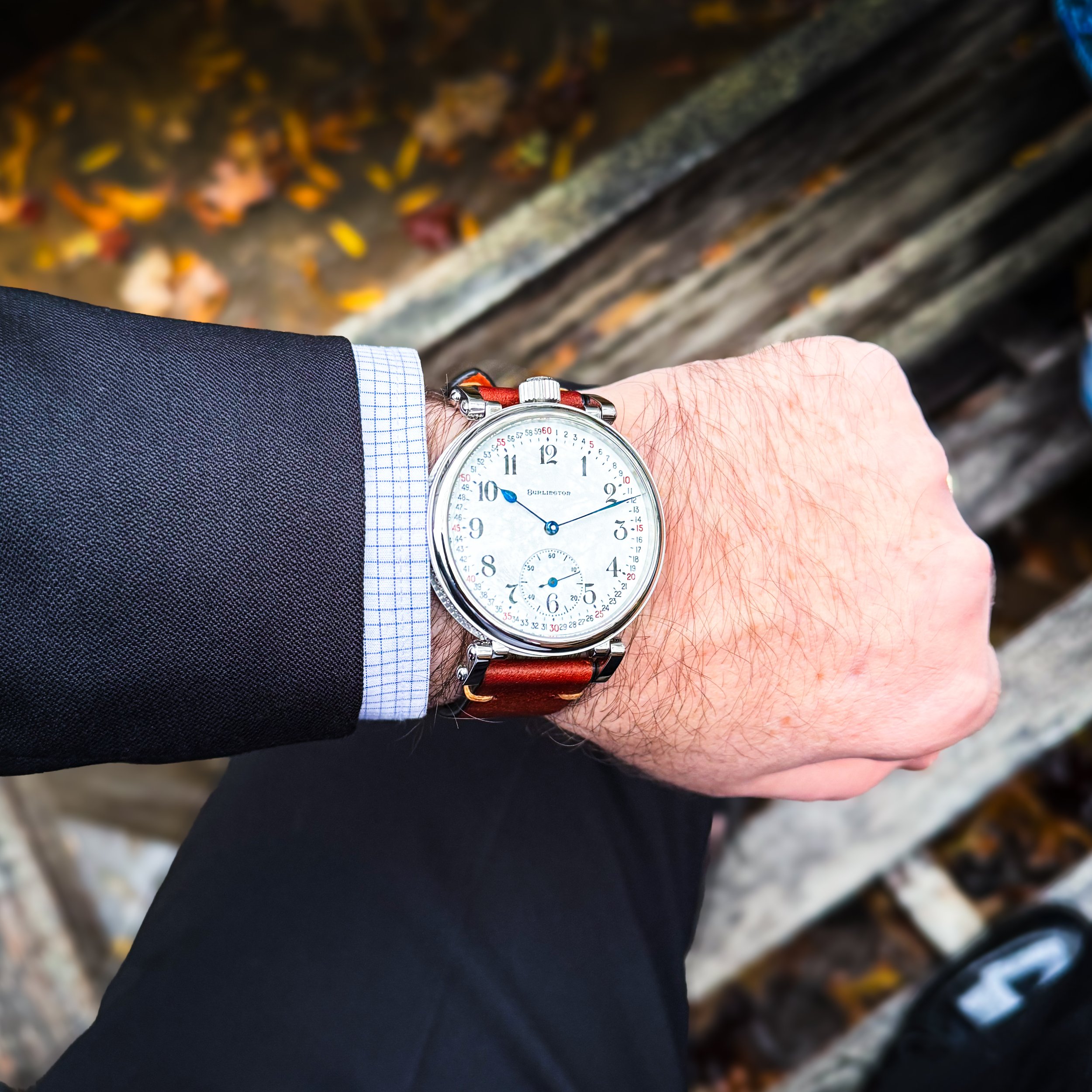 Burlington pocket watch conversion