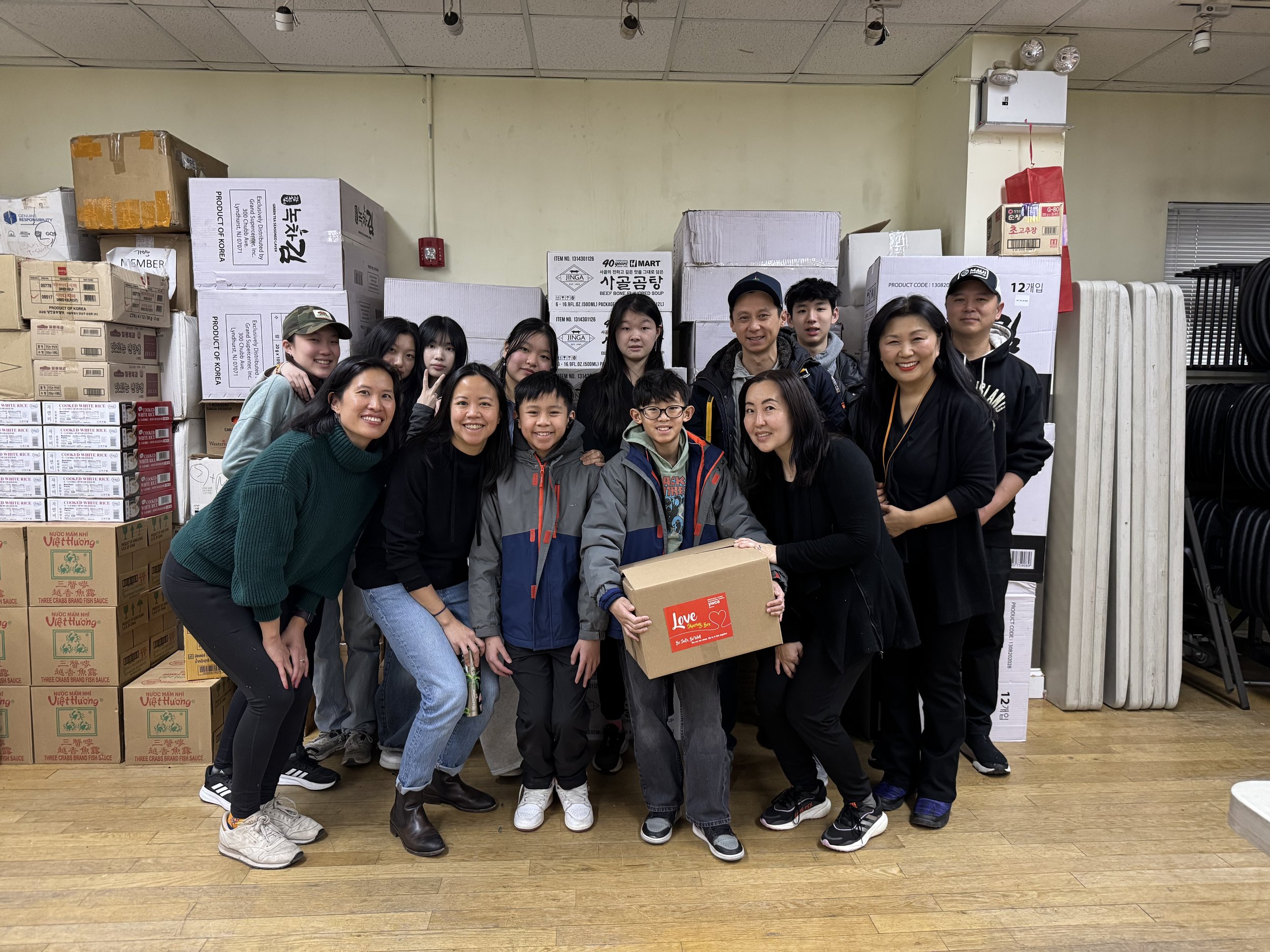 YWCA Box Packing and CACF Youth Serving Staff Meeting