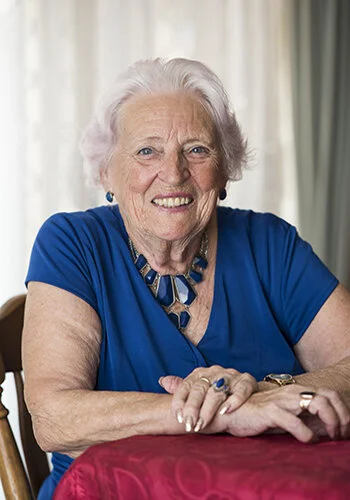 June   June, 86, hails from London and spent many years performing on stage as an actress and dancer.