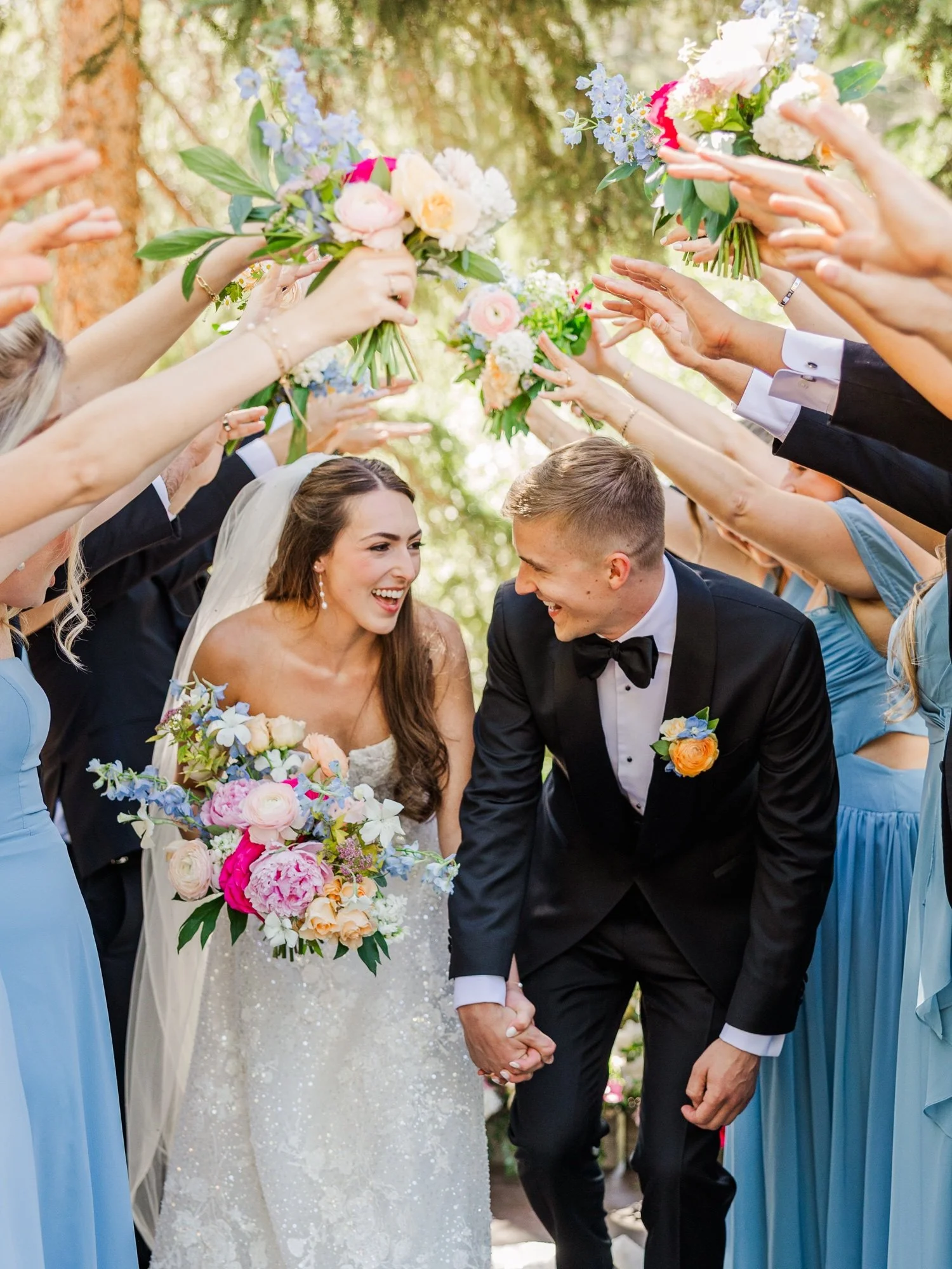 Jordan &amp; Kevin at their wedding at Blackstone Rivers Ranch