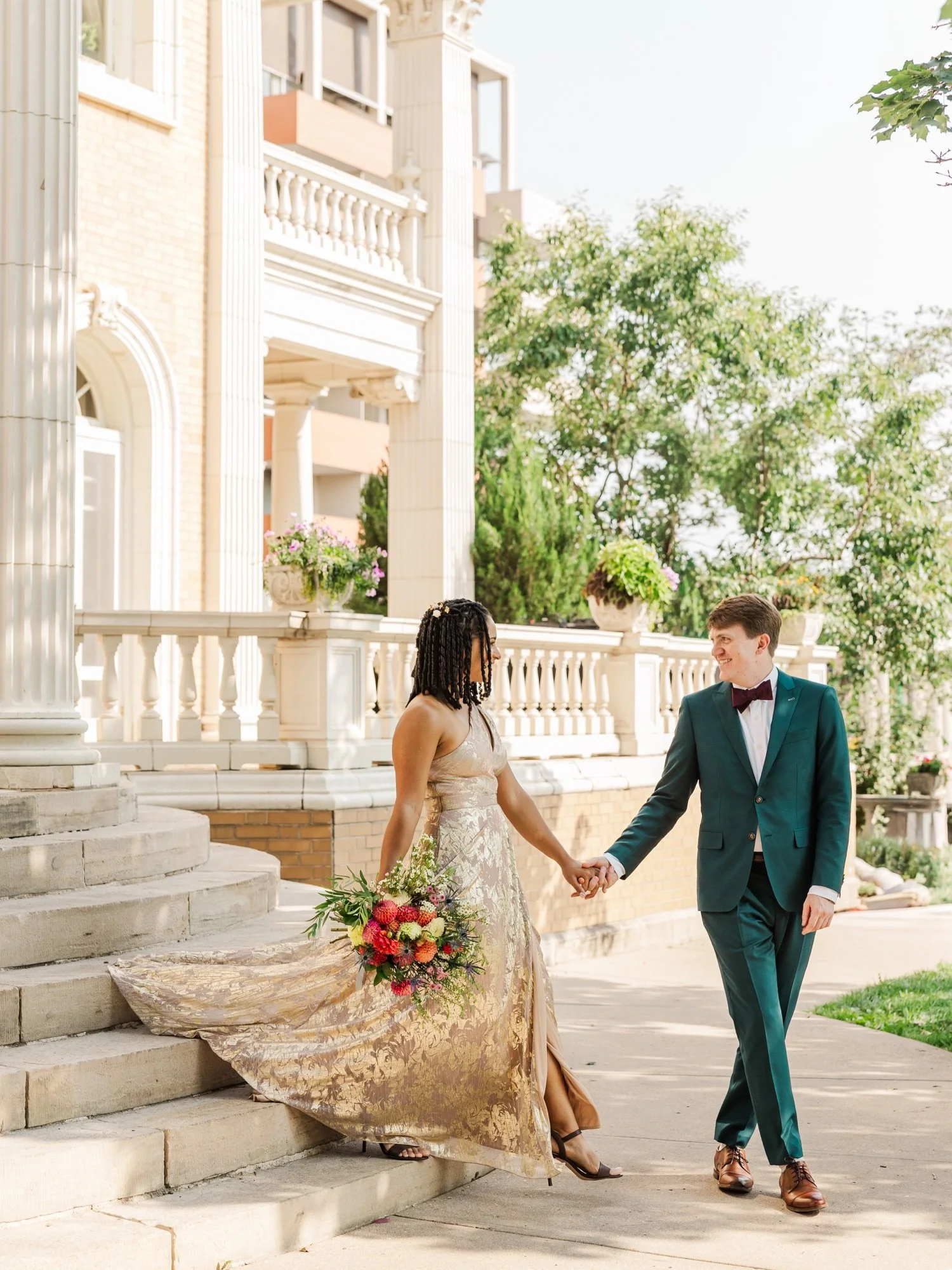Lexie + Bob Take Portraits Outside the Grant Humphrey Mansion in Denver