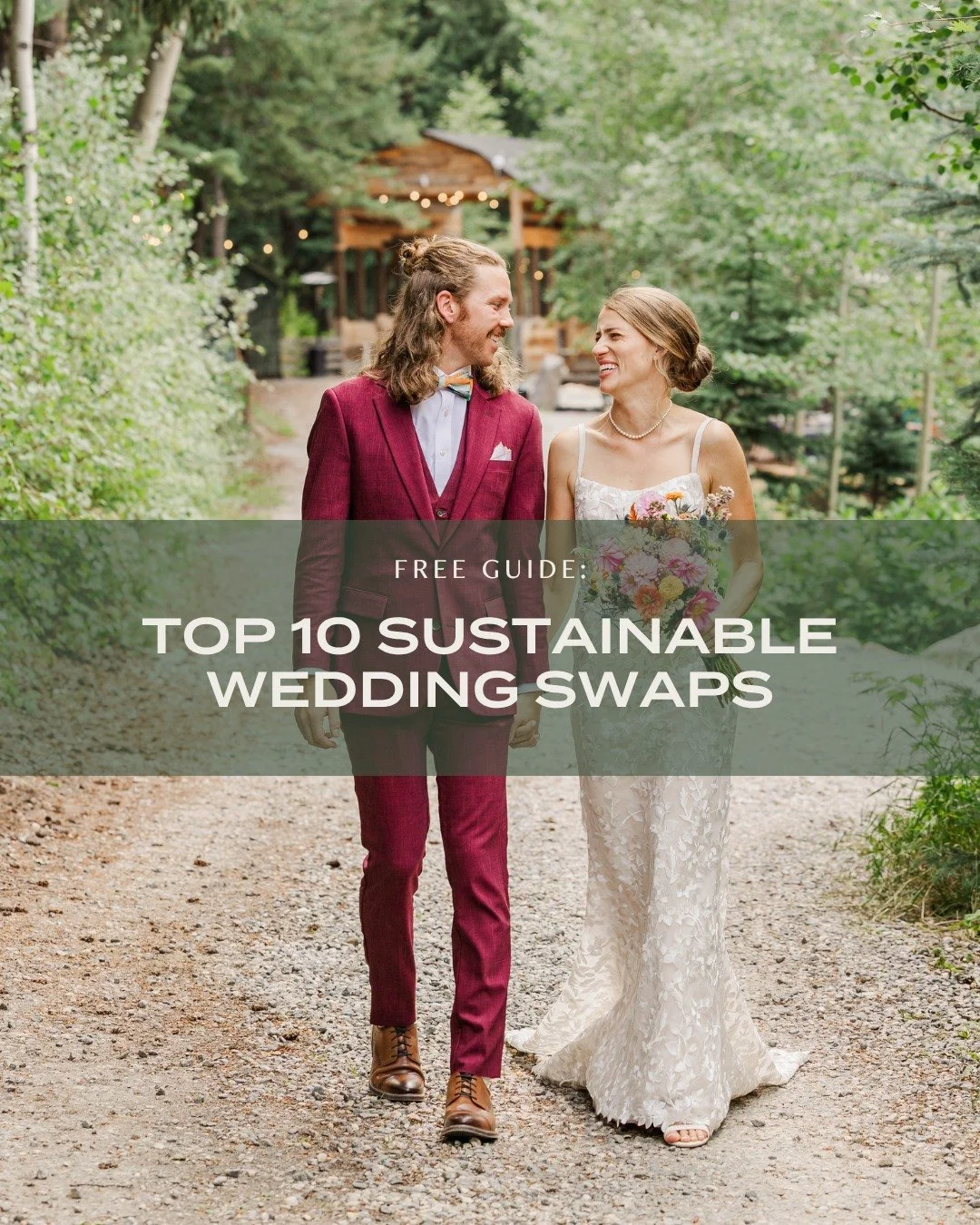 Making your wedding day more sustainable can feel overwhelming, which is why I made a completely free guide to help you make some easy yet impactful swaps for common wedding day decisions! 

This simple guide will help guide you through the top ten s