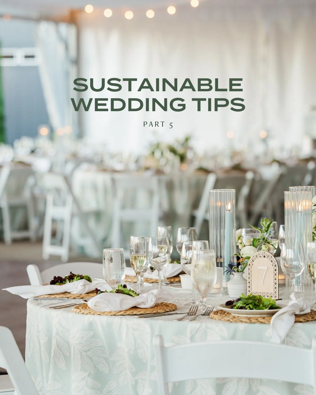Decor is a hottttt sustainability topic in the wedding industry and there are three main tips I have for you:⁣
⁣
For my DIY fans, you already know what the first one is. There are so many ways to take advantage of your own skills to make gorgeous dec