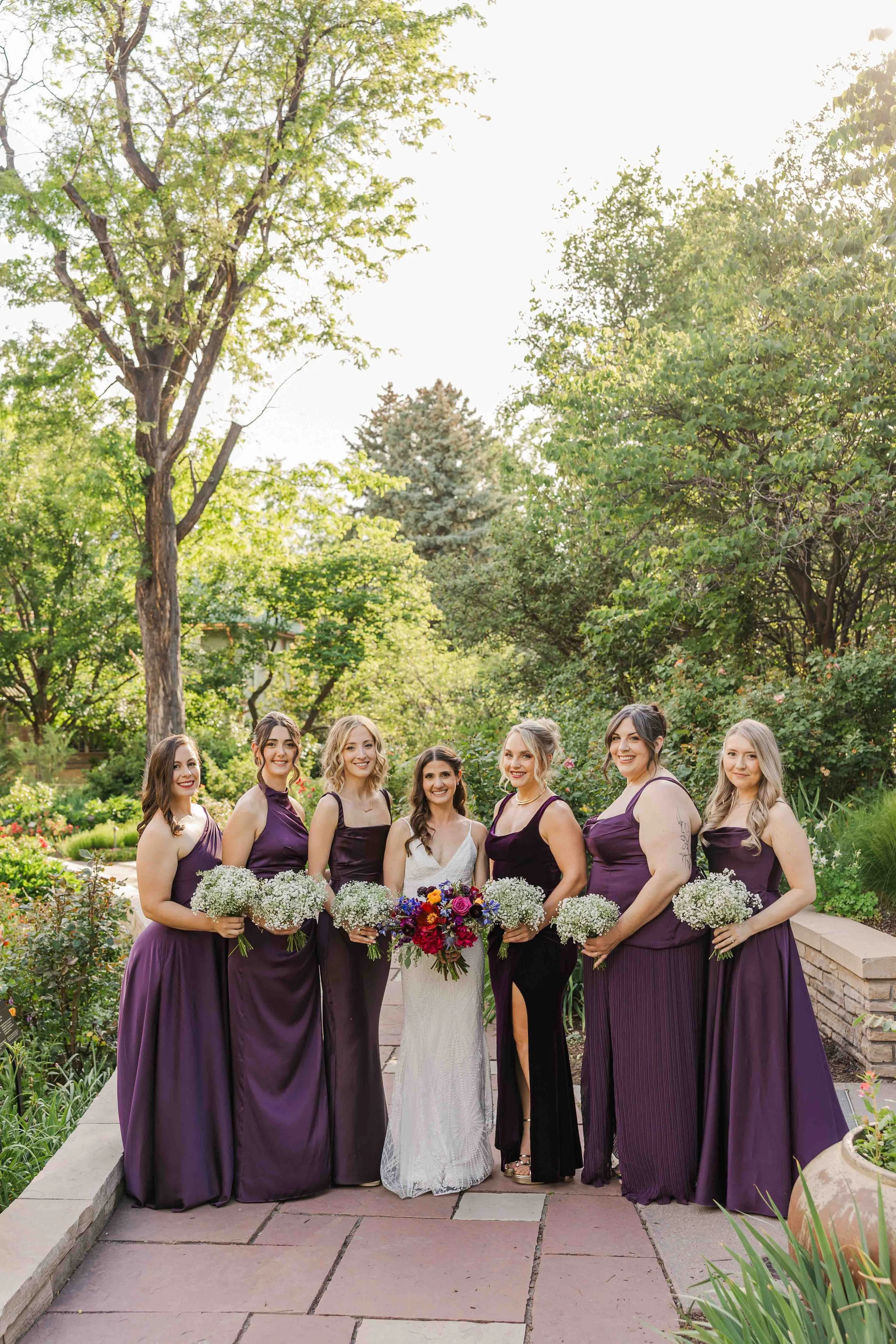 07_plum-purple-bridesmaids-dress-denver-botanic-gardens.jpg