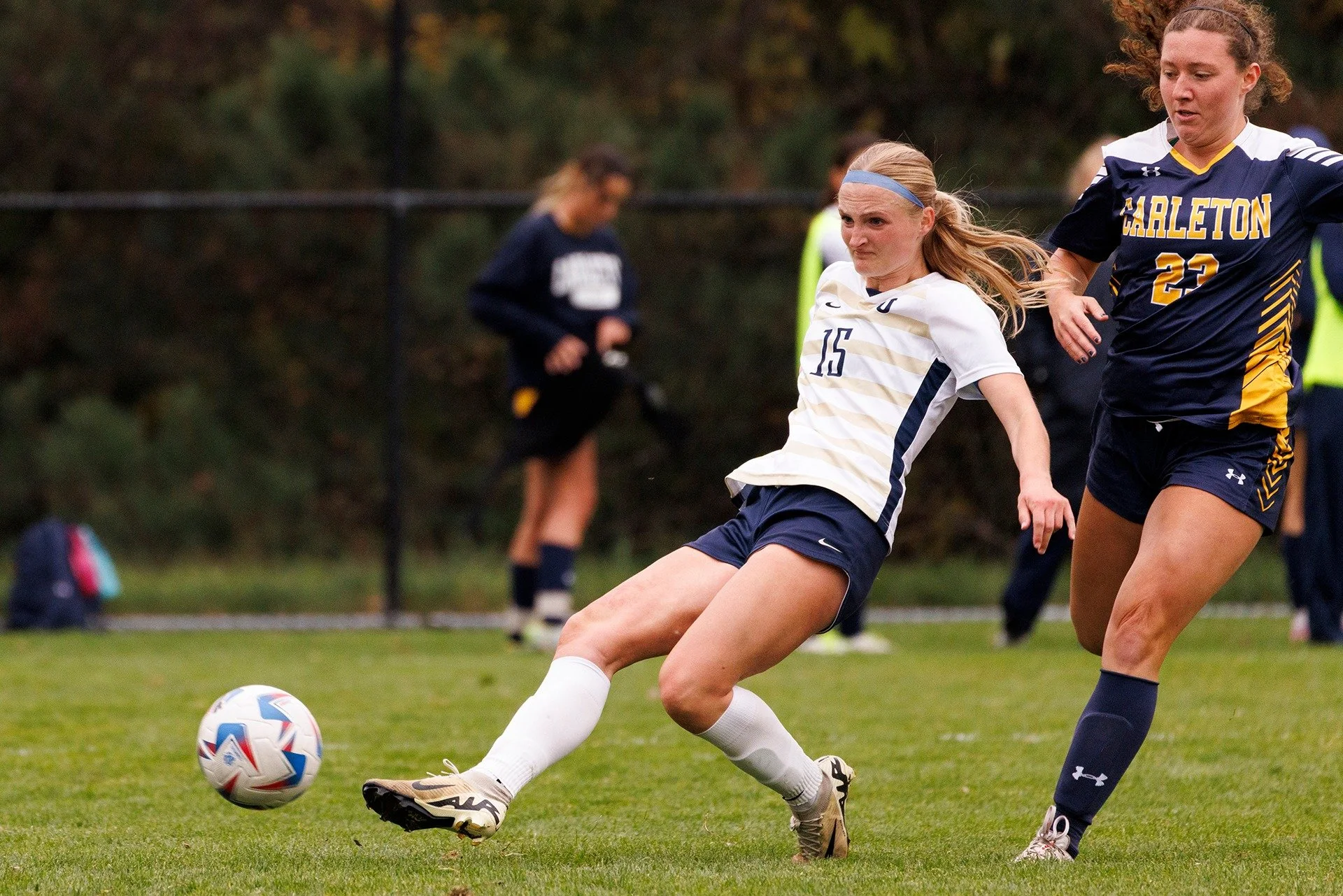 A great 2-1 upset win for @bethelwsoccer over Carleton this afternoon. Goals by @maliabeilby and @sarah.motalebi with superb goalkeeping, including a penalty save by @autumn_maki28