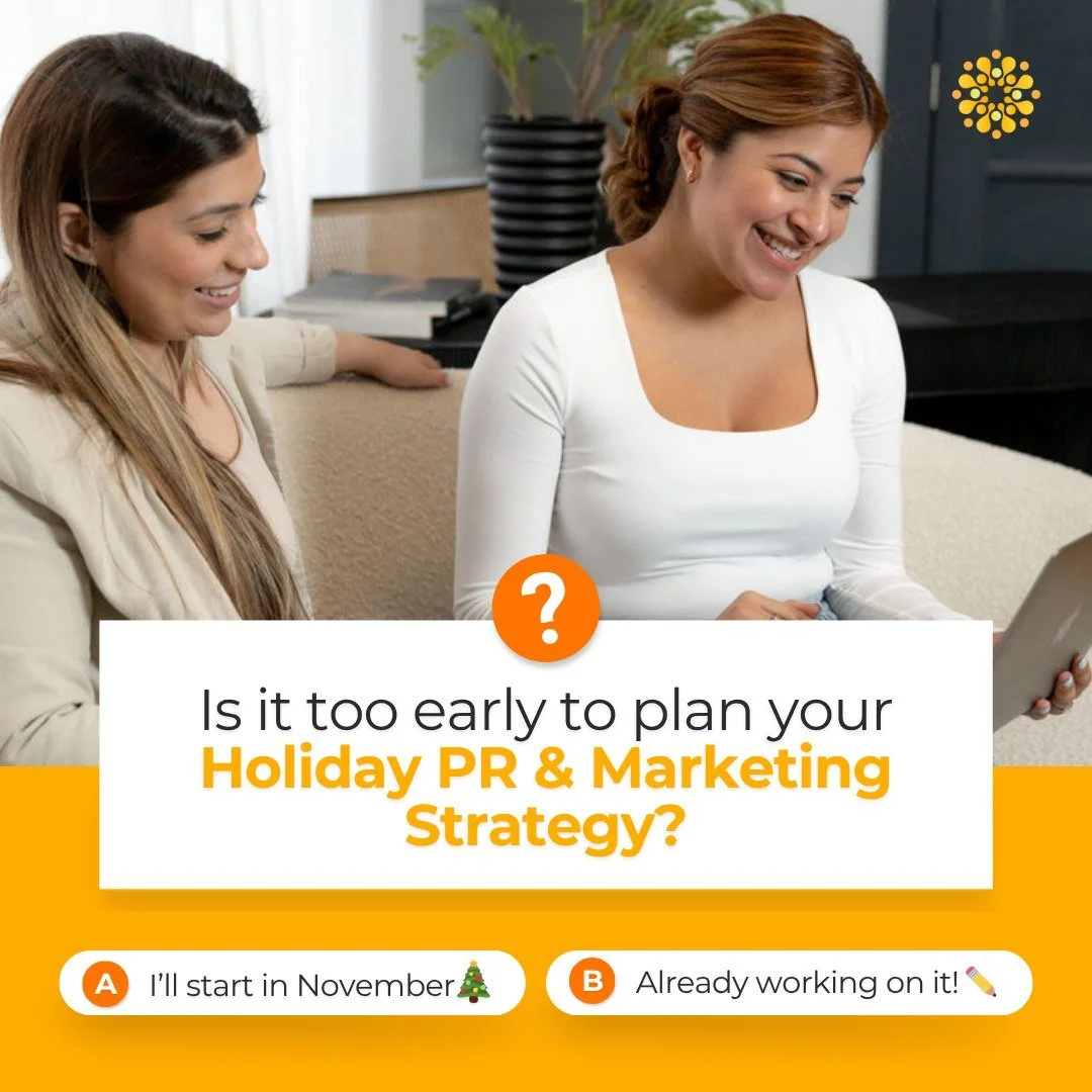 It might feel early, but trust me, now is the time to plan your holiday PR and marketing strategy!🎯

October is when visibility gets built. Journalists are finalizing end-of-year stories, social media is starting to buzz, and the brands that show up